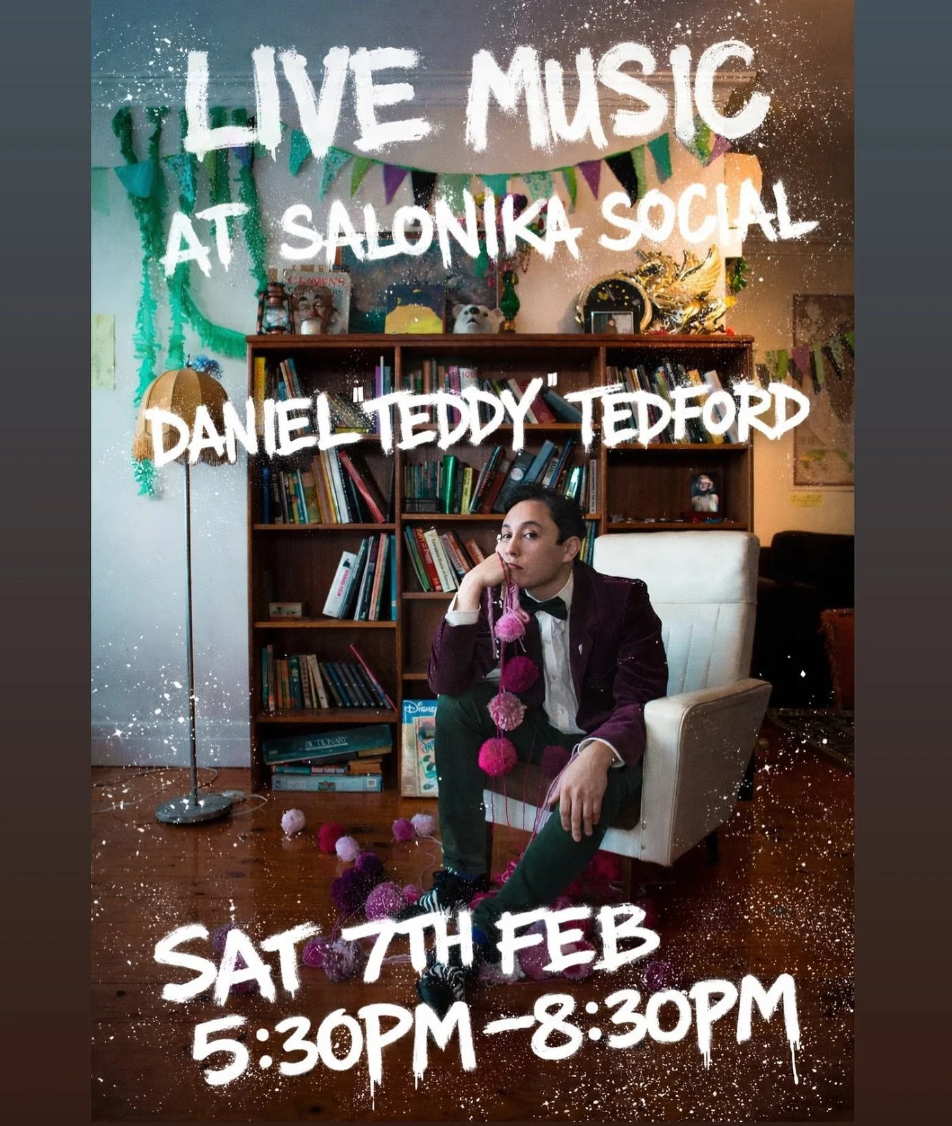 This weekend brings live music from @daniel_teddy_tedford 
Saturday 7th Feb.
5:30PM-8:30PM