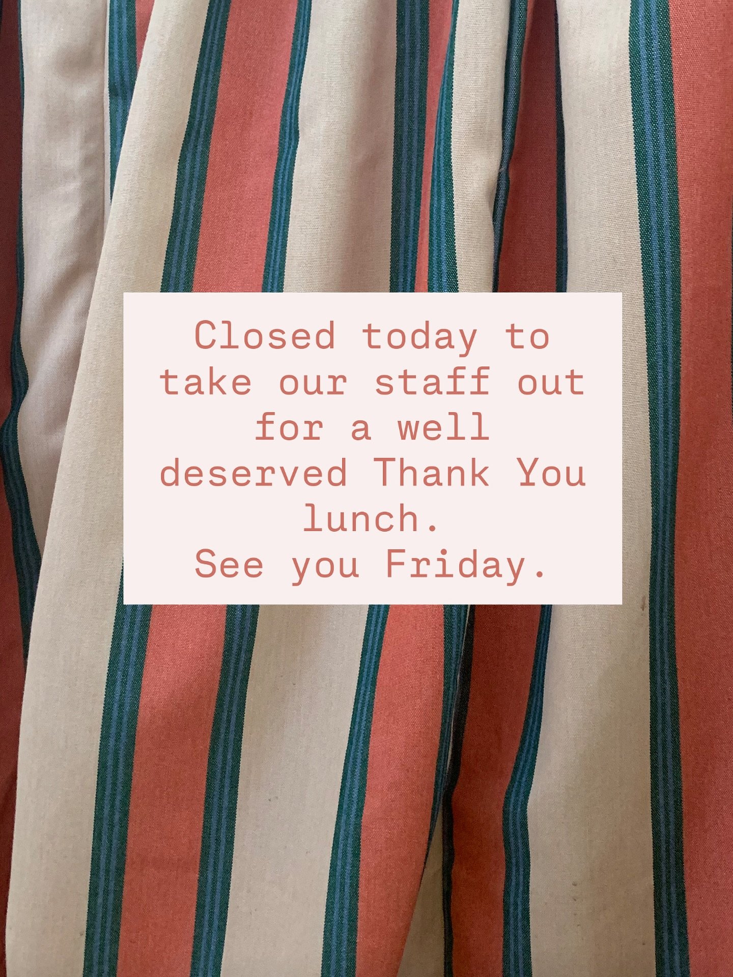 Closed today 26/3. Back open Friday.
Apologies for any inconvenience caused.
See you tomorrow.