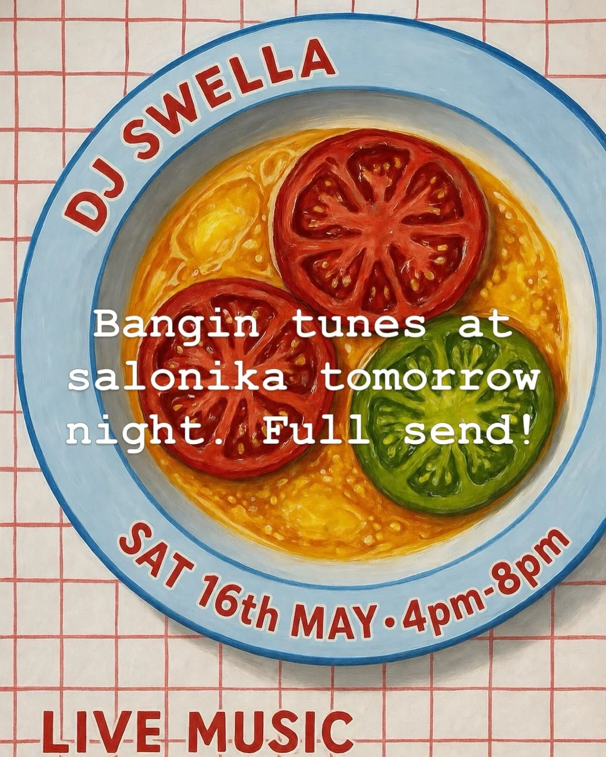 Get down and boogie this Saturday night at Salonika Social Pizzeria with @djswella and his smooth beats 🍕🍷👌