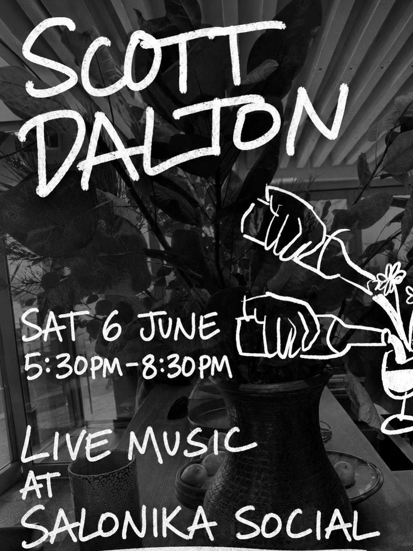 Tonight! It&rsquo;s been a minute but Scotty is back at Salonika Social!
See you there for some live music &amp; good food!
