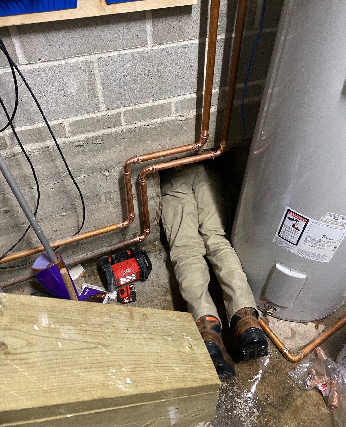 We've got all the equipment to take care of all your Plumbing, Heating &amp; Cooling needs. Got a tight and awkward space to work in? No worries we have an Evan (or a Neil) for that!