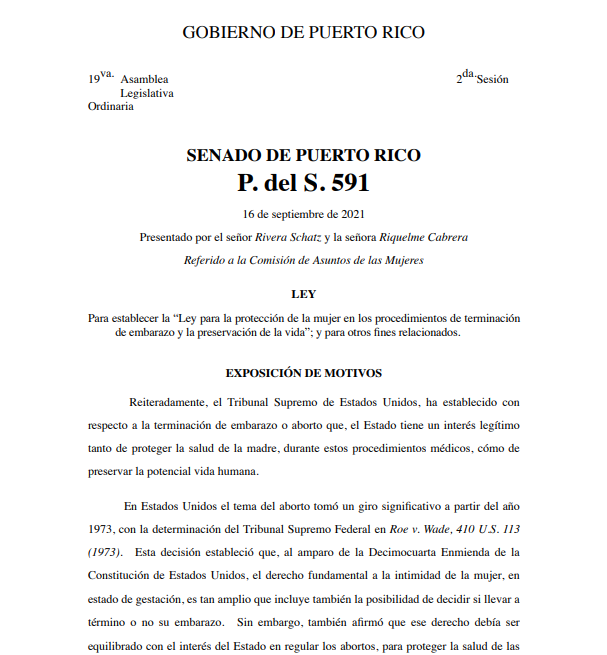 Presentan la ley para establecer la protección de la mujer en los procedimientos de terminación de embarazo y la preservación de la vida