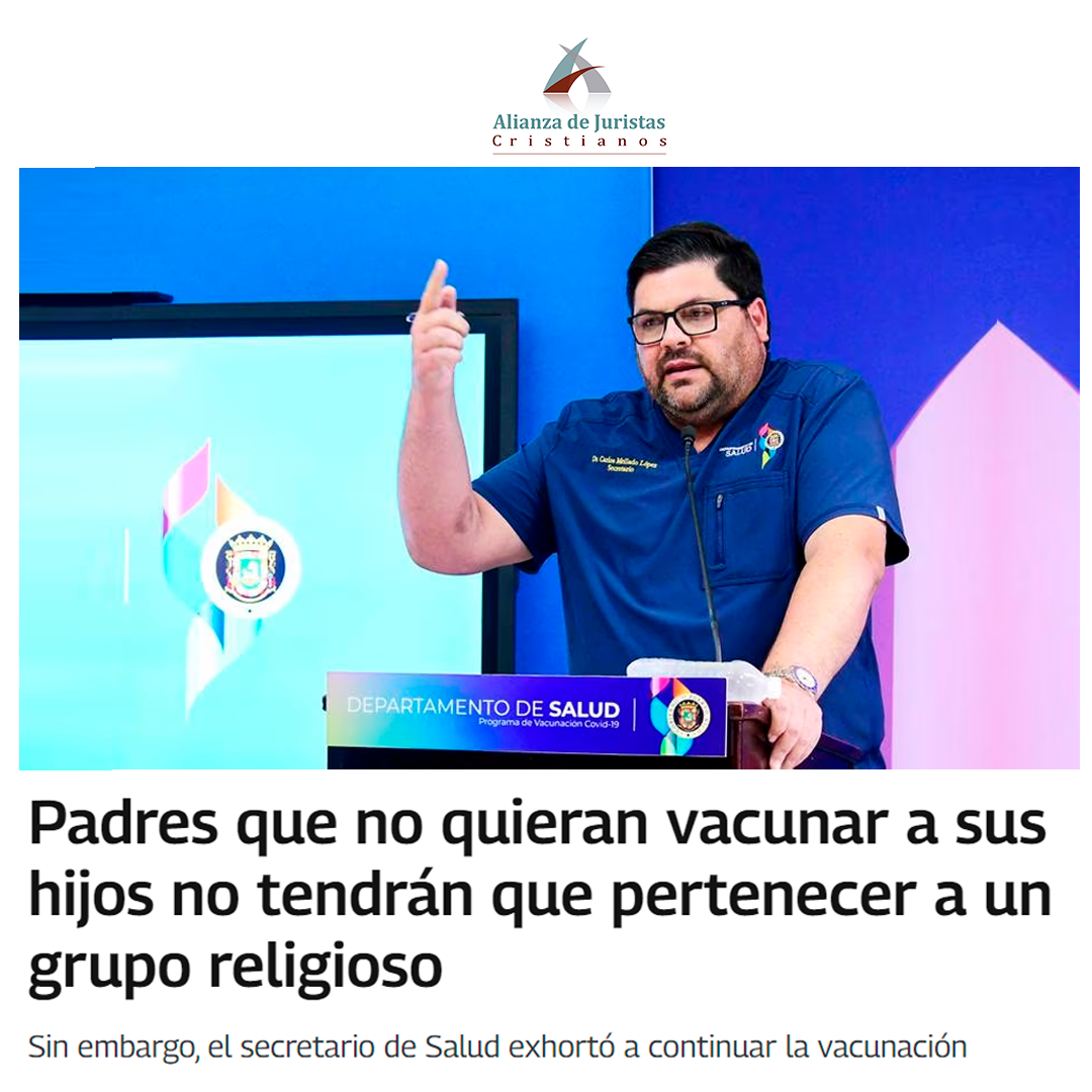 Padres Podrán Eximir a sus Hijos de la Vacunación por Razones Religiosas sin Pertenecer a un Grupo Religioso