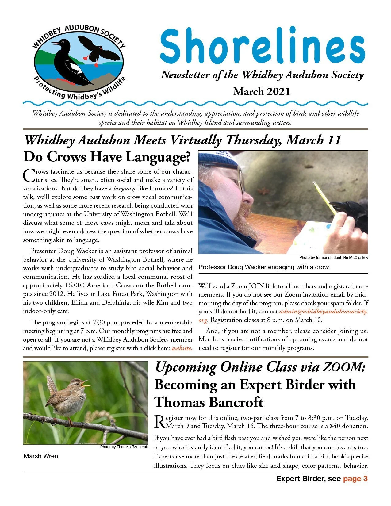 March 2021 Shorelines