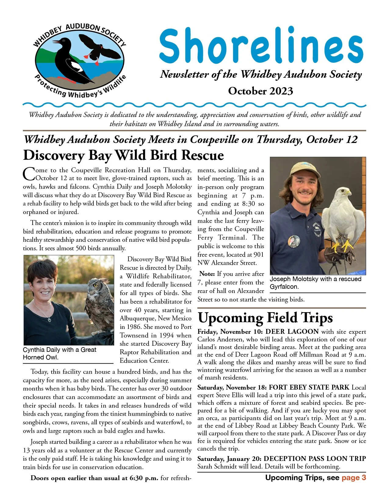 October 2023 Shorelines