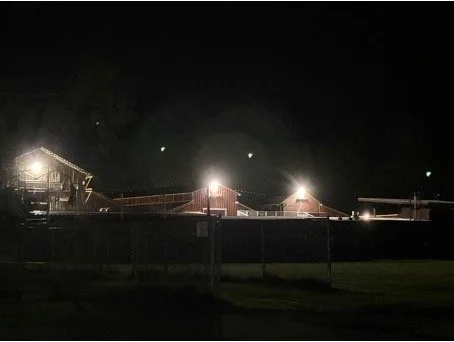 Bright lights at the Whidbey Island Fairgrounds.