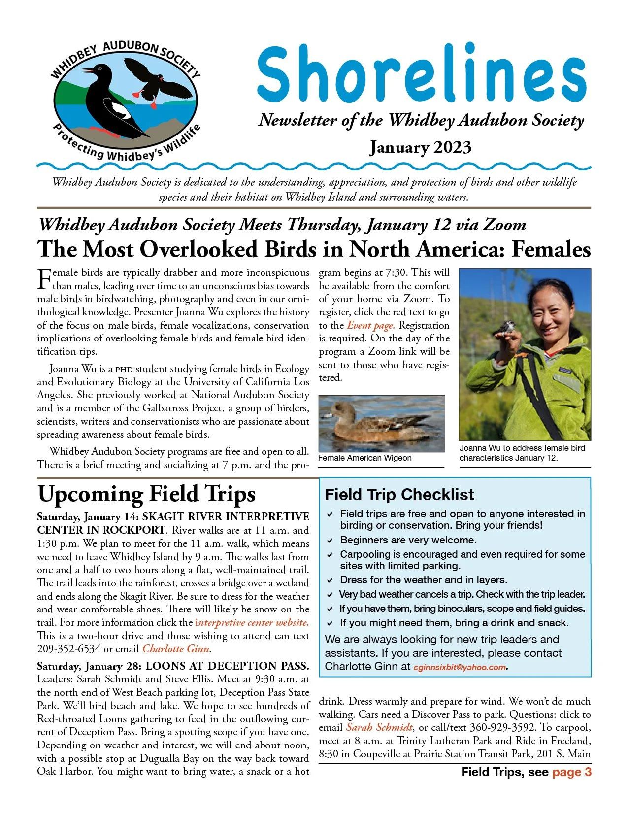 January 2023 Shorelines