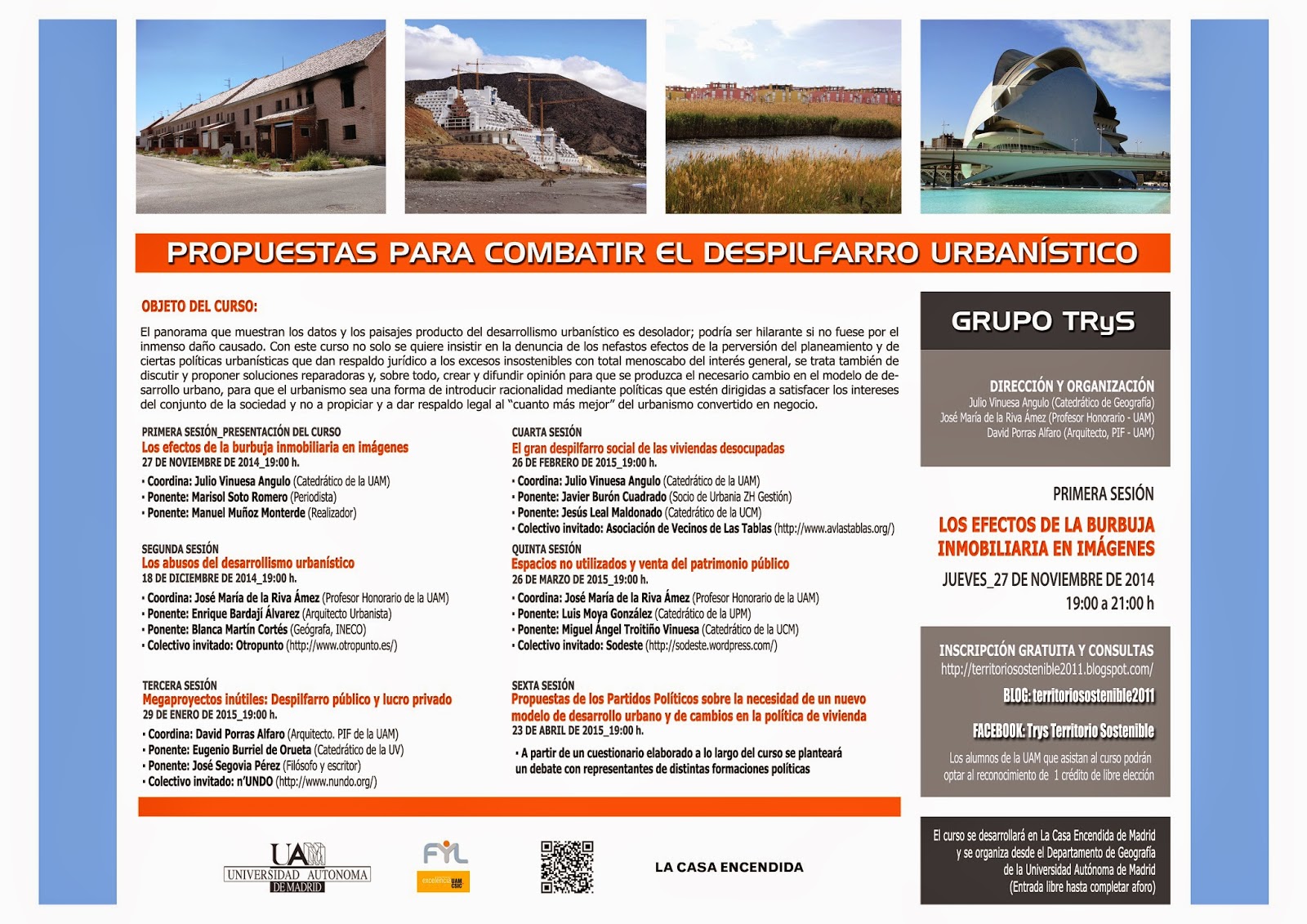 Nuevo curso 2014-2015 Propuestas para combatir el despilfarro urbanístico en Madrid