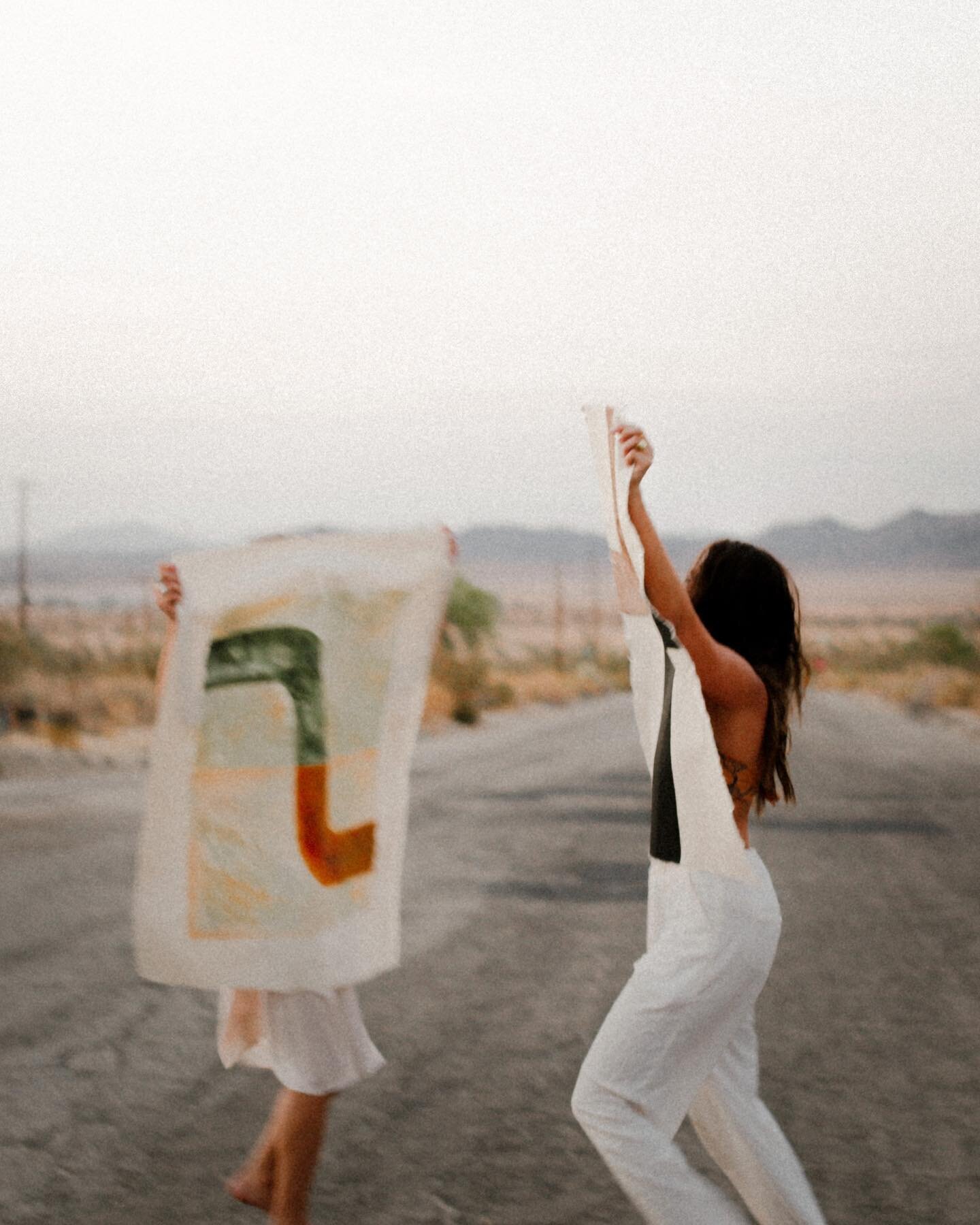 Play is an essential part of creativity. It&rsquo;s science. 

Took some new paintings out to play with us in the desert. 

📷 @meganmccluer 
🎥 @zaa.hara 
👯&zwj;♀️ @nicolehitchins