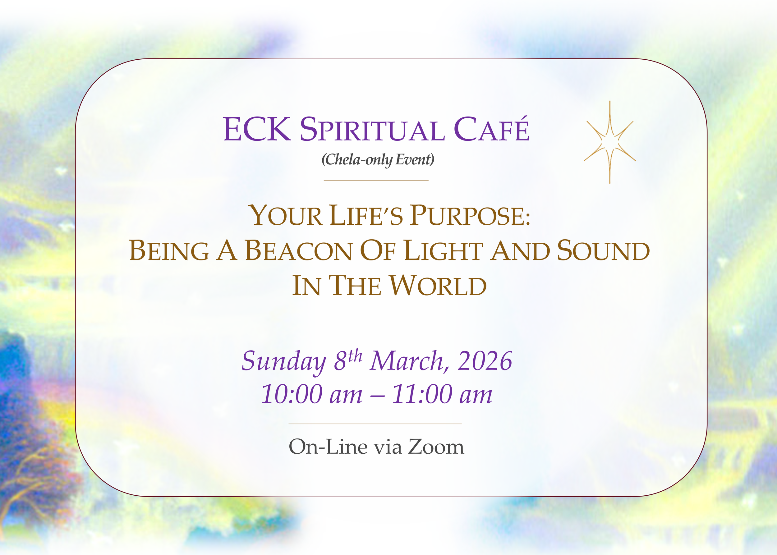 ECK Spiritual Cafe (Chelas Only) 