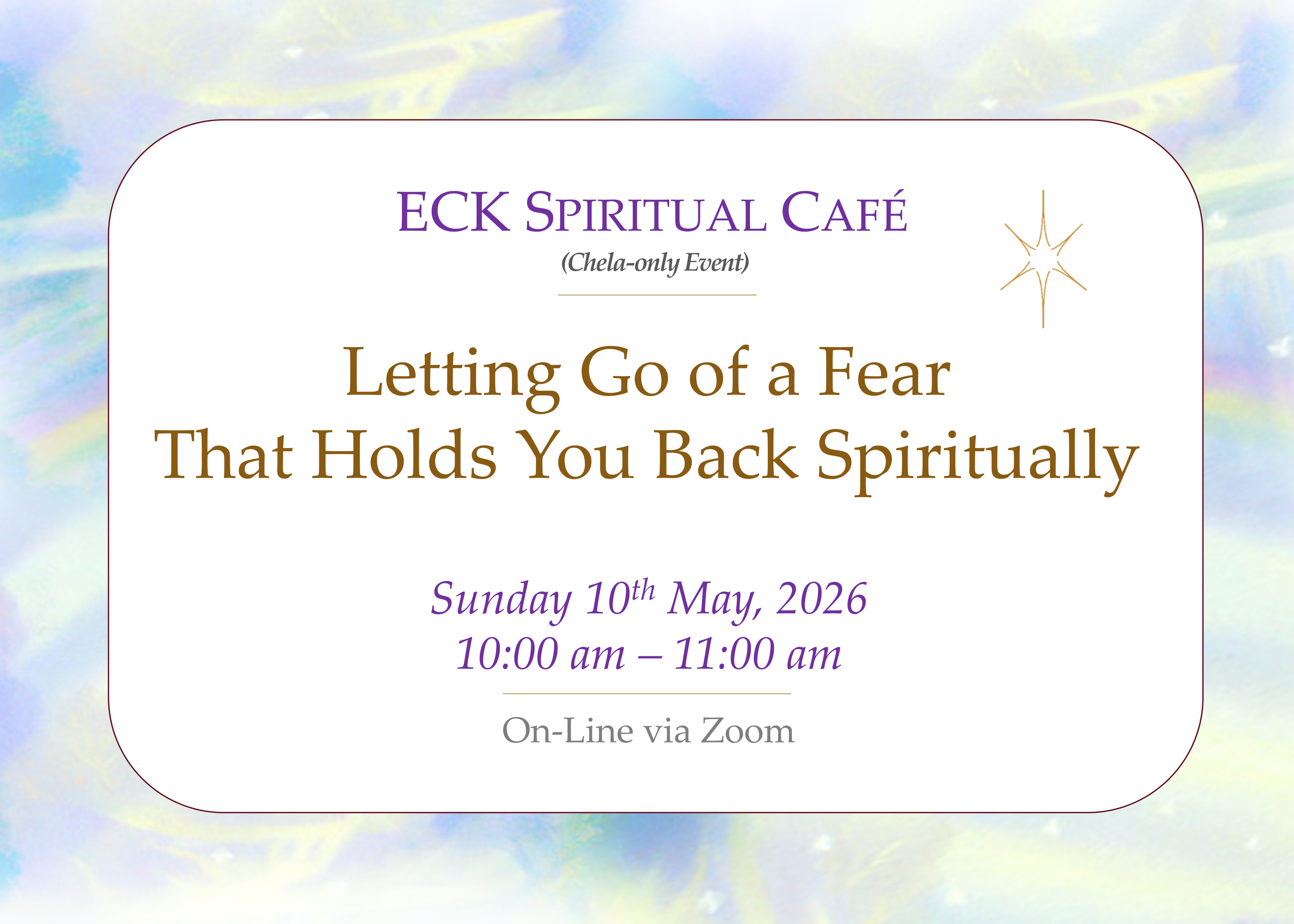 ECK Spiritual Cafe (Chelas Only) 