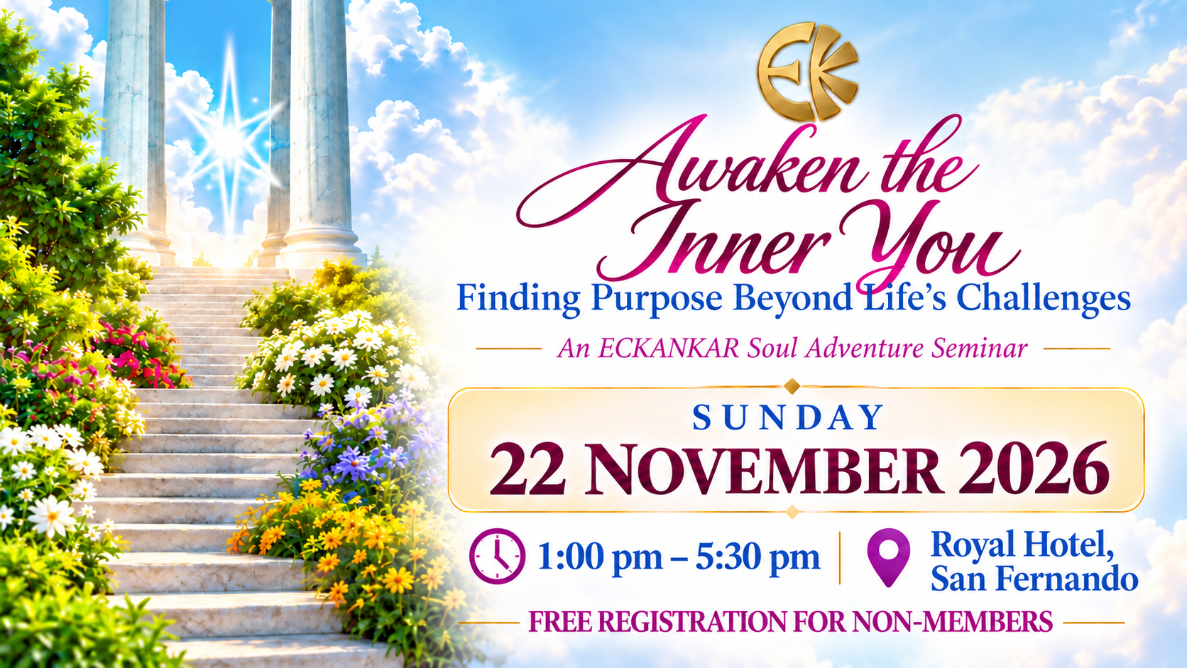 2026 Trinidad &amp; Tobago ECKANKAR Soul Adventure Seminar: Awaken the Inner You—Finding Purpose Beyond Life’s Challenges