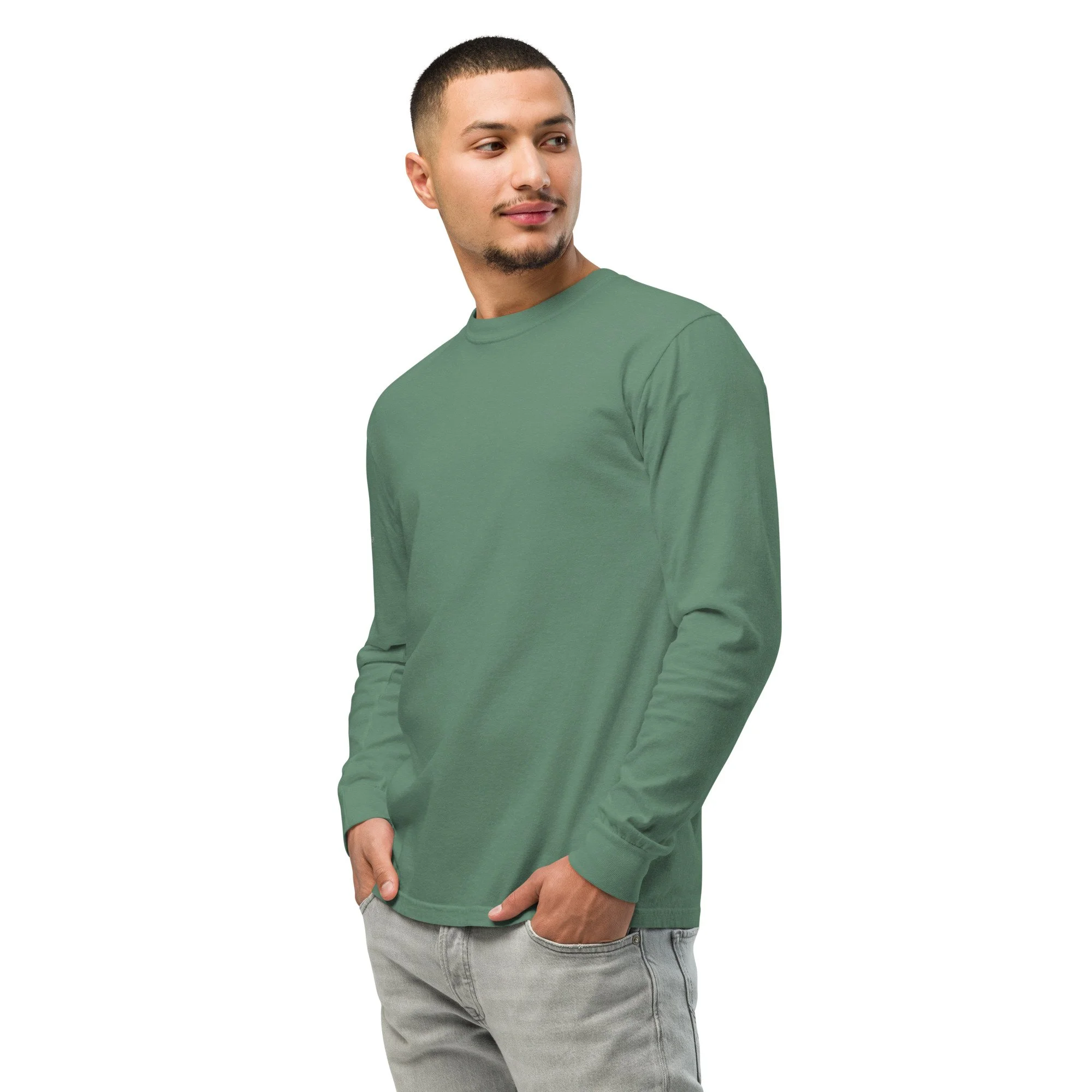 unisex-garment-dyed-heavyweight-long-sleeve-shirt-light-green-left-front-6a8b9f5d6224a.jpg