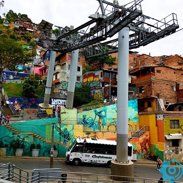 This is part of the world's first fully integrated CPT system. The metro uses gondolas! They're fun! I have this memory in my head of @izzzyram and I at this terminal as Dura plays in the background and some kids go running by with a futbol. 🤣 #good