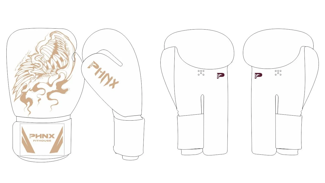 WHITE ON GOLD GLOVES