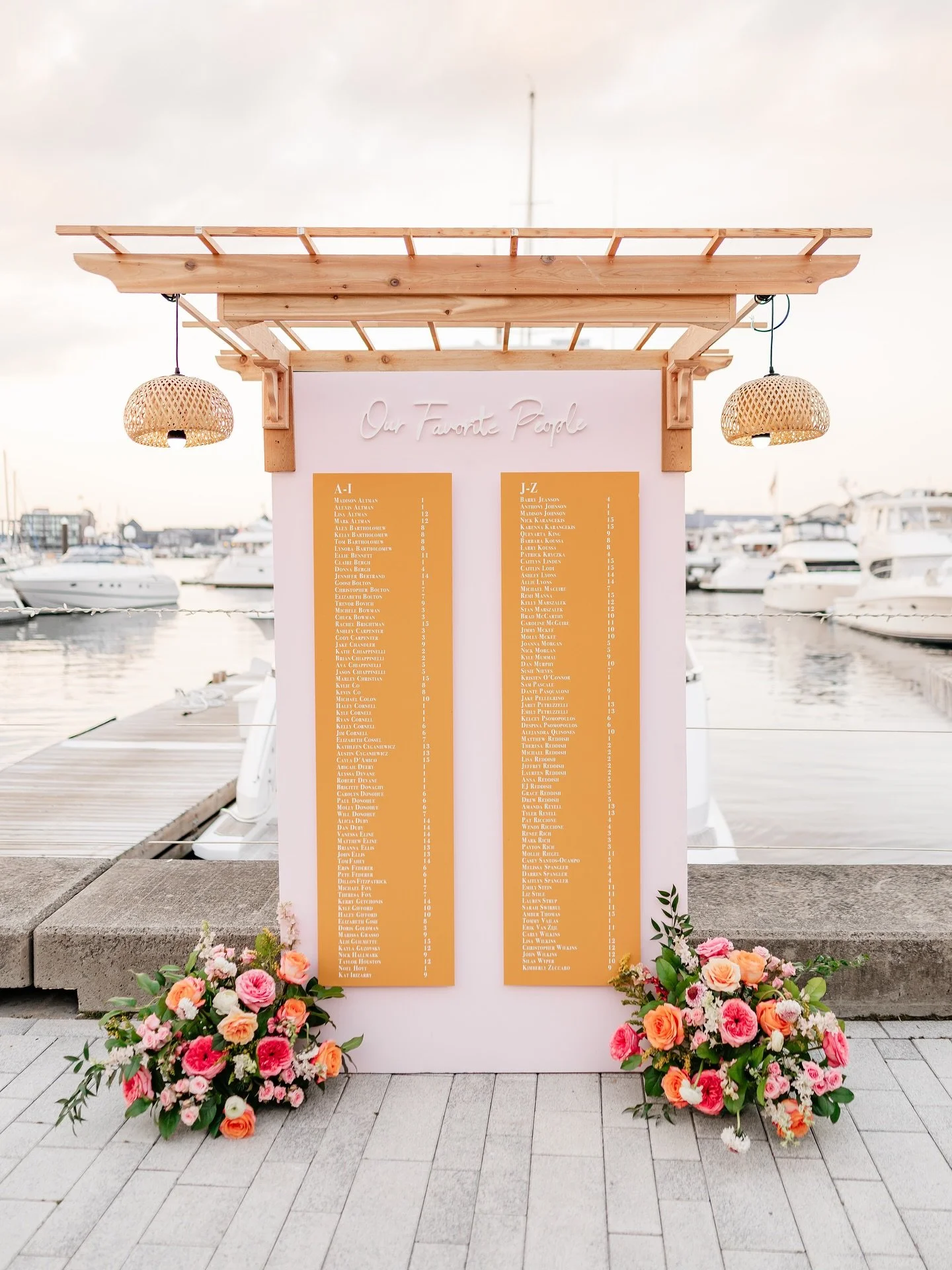 Custom trellis, punchy color palette, Newport Harbor as the backdrop.

A seating chart at The Bohlin that hits that sweet spot between coastal and cool. No fluff, just good design. 

Photo @alyvphotography 

#BostonBackdrops #TheBohlin #NewportRI #Ne