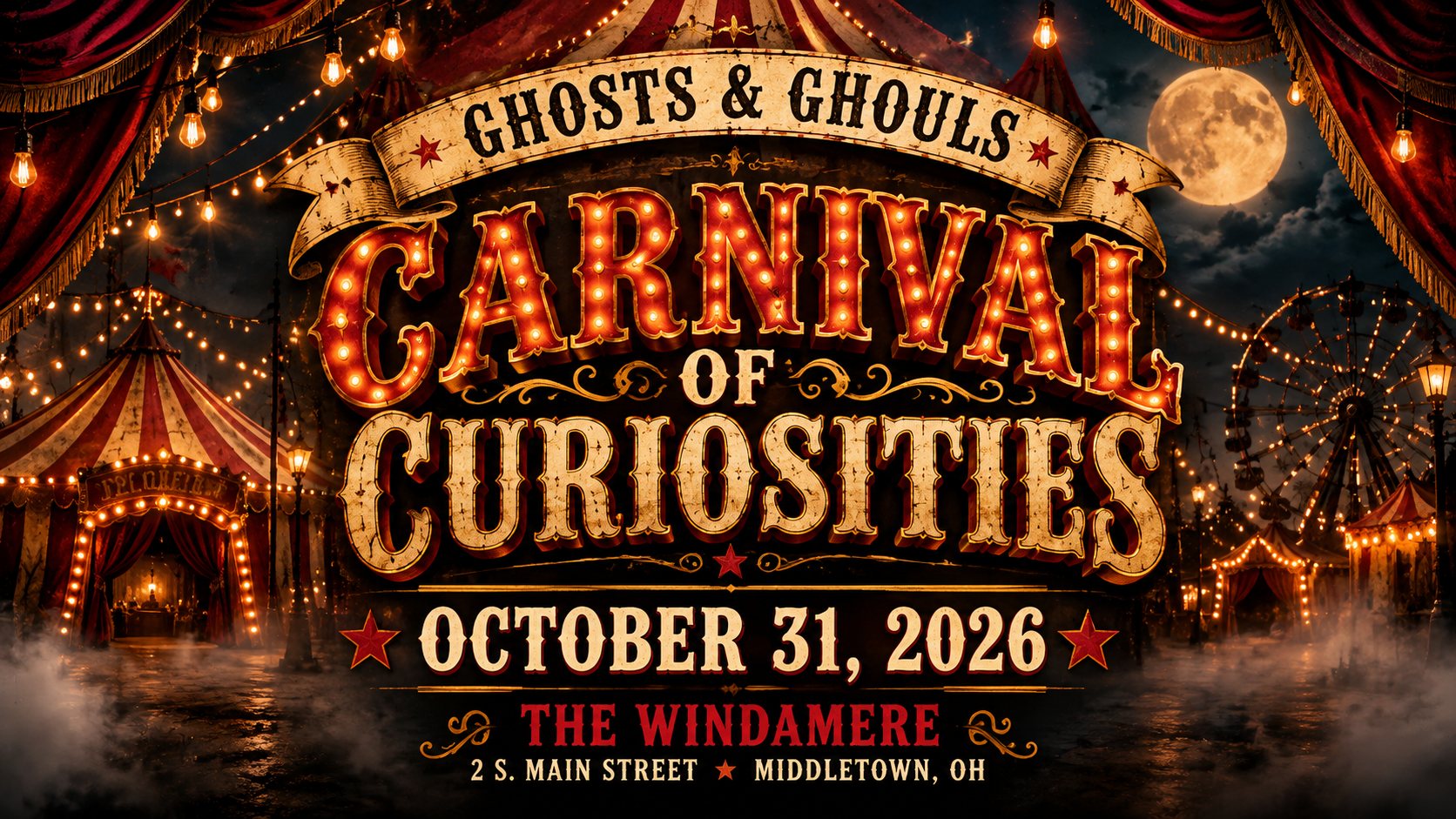 Ghost and Ghouls- Carnival of Curiosities- Halloween Party