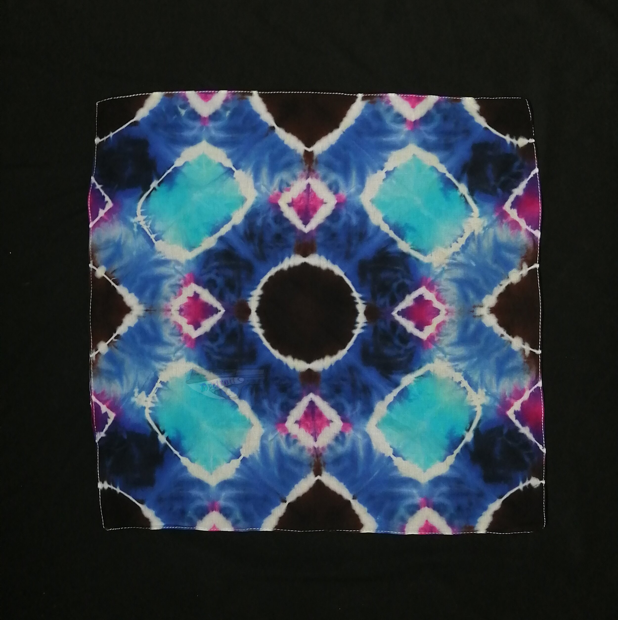 Almost Perfect circle Shibori bandana 