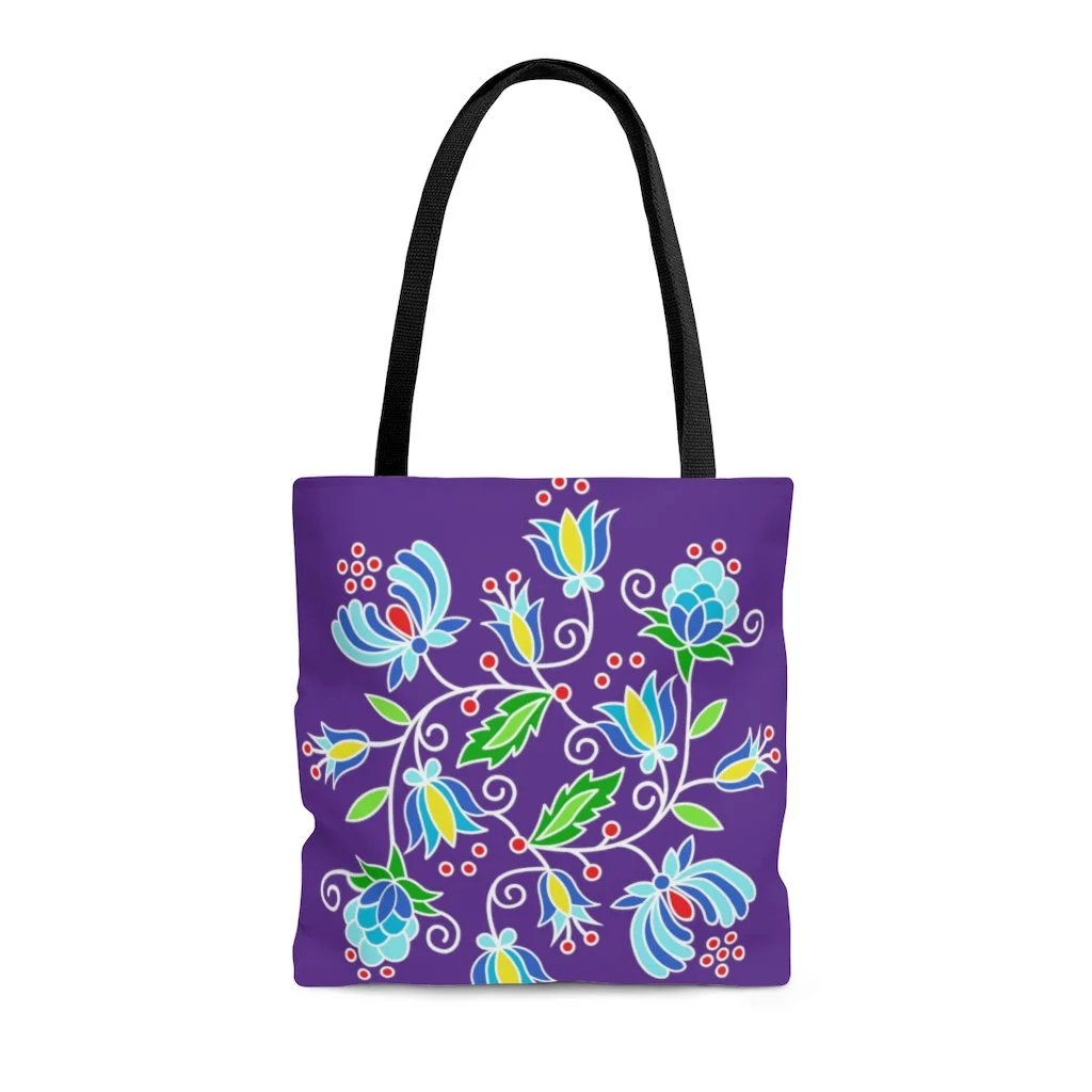 バッグ everyone nylon logo tote bag ABCD FLEURS PoppyPeonies_Ecomm_Tote_Black_