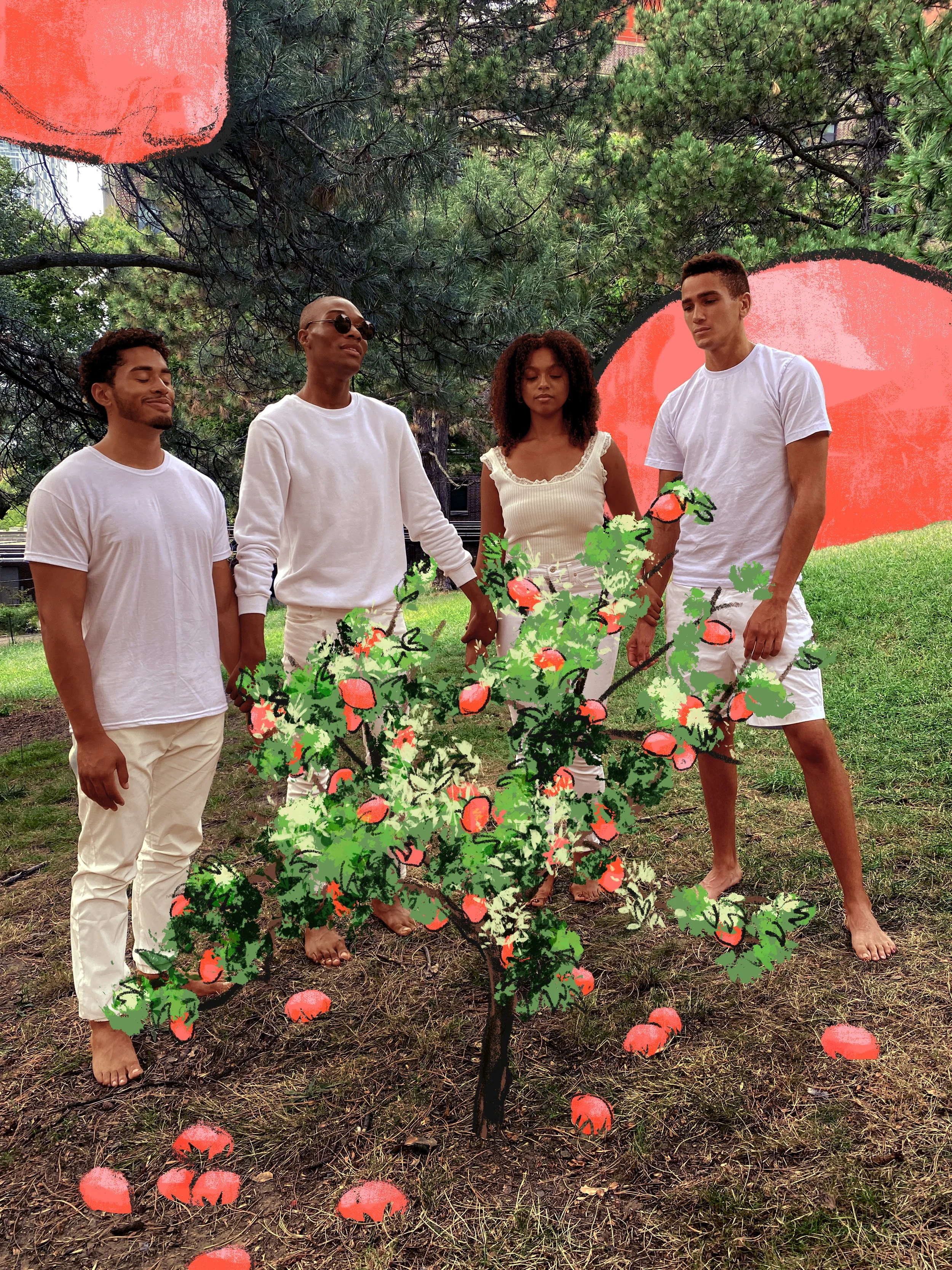  Concept + Direction by KIRU • Set Management by Sameer Bhatia, KIRU • Set Assistance by Sabrina Tseng • Photography by Laura Ye • Wardrobe by Jasmine Shields, KIRU • Illustration by Laura Ye • Casting by Kate Carmain • Modelling by KIRU, Amenkha Sem