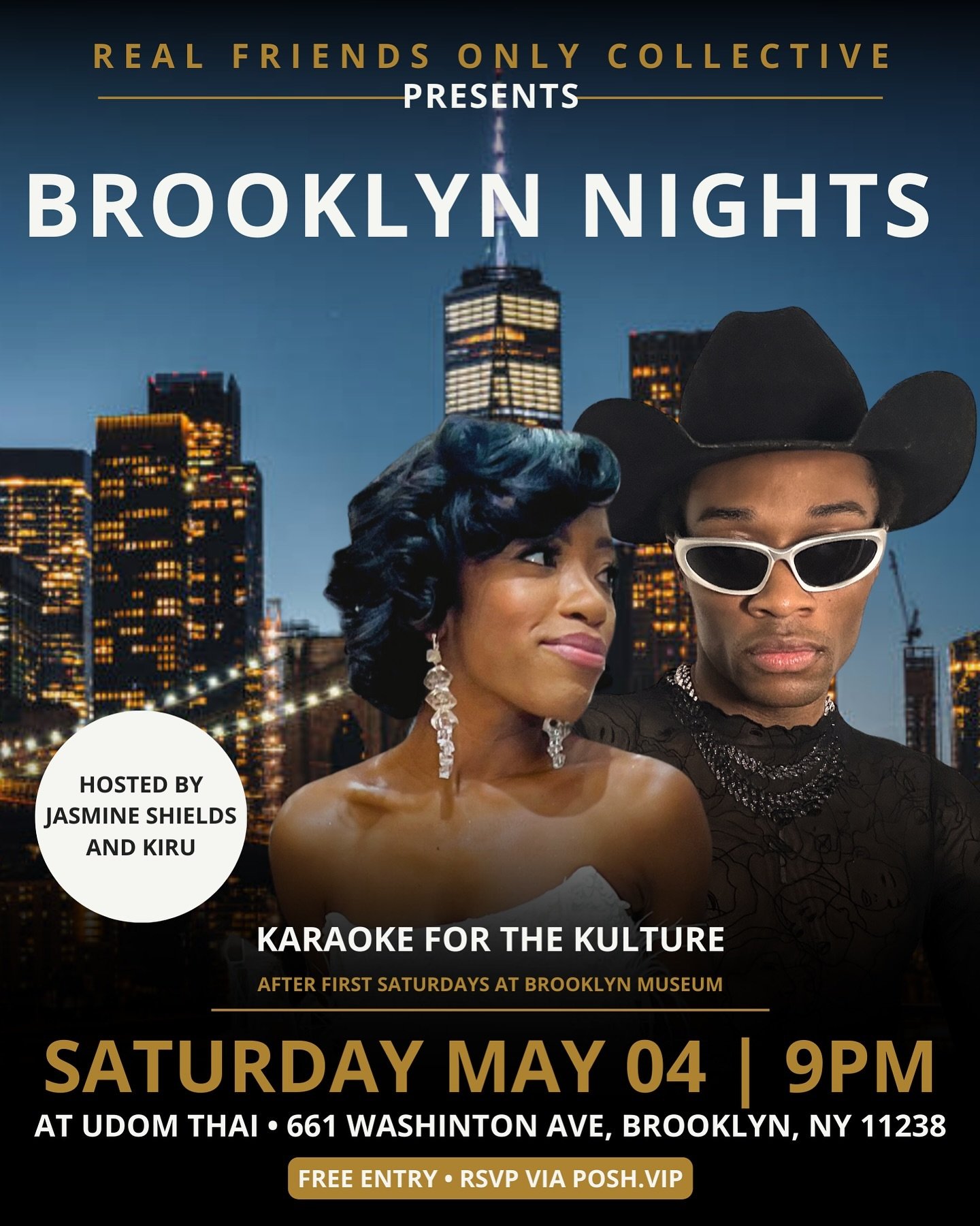 Looking for some fun on a Saturday night? Food and drinks after First Saturdays at Brooklyn Museum? The perfect opportunity to run in the new season and meet some dope folk? 

Pull up to Brooklyn Nights: Karaoke for the Kulture on May 04, 2024. 🤓🎤

