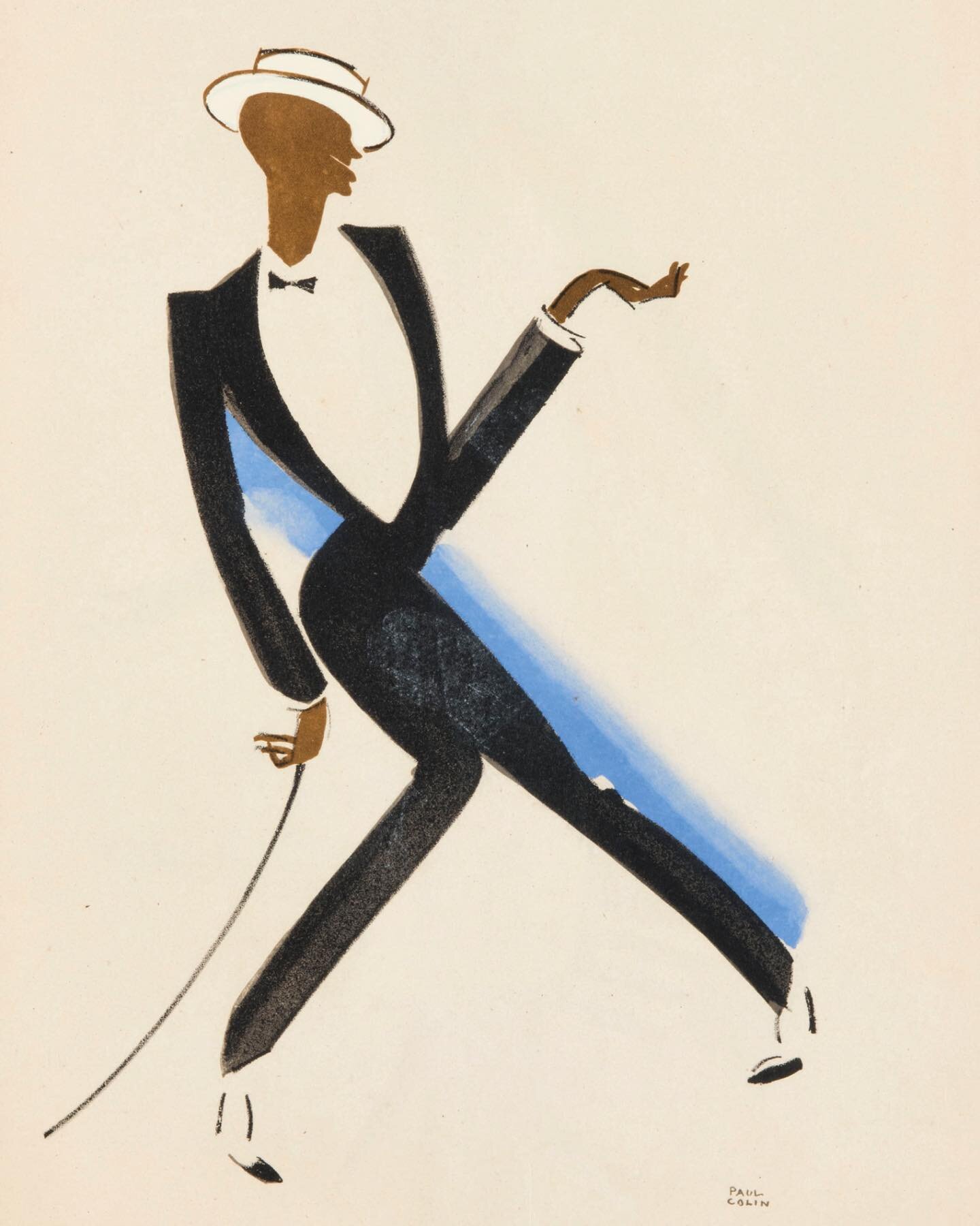 Selection from Paul Colin&rsquo;s 1927-1929 set of lithographs titled Le Tumulte Noir | these were originally hand colored stencils known as pochoir | the series was inspired by the 1925 show of Harlem entertainers in Paris le Revue N&egrave;gre star