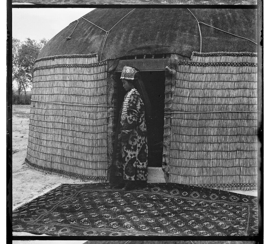 Profile of a Nomad, wearing an ikat robe. Taken between 1905-1915.Source: Prokudin-Gorski photograph collection, Library of Congress. Digital color rendering by Walt Frankhauser