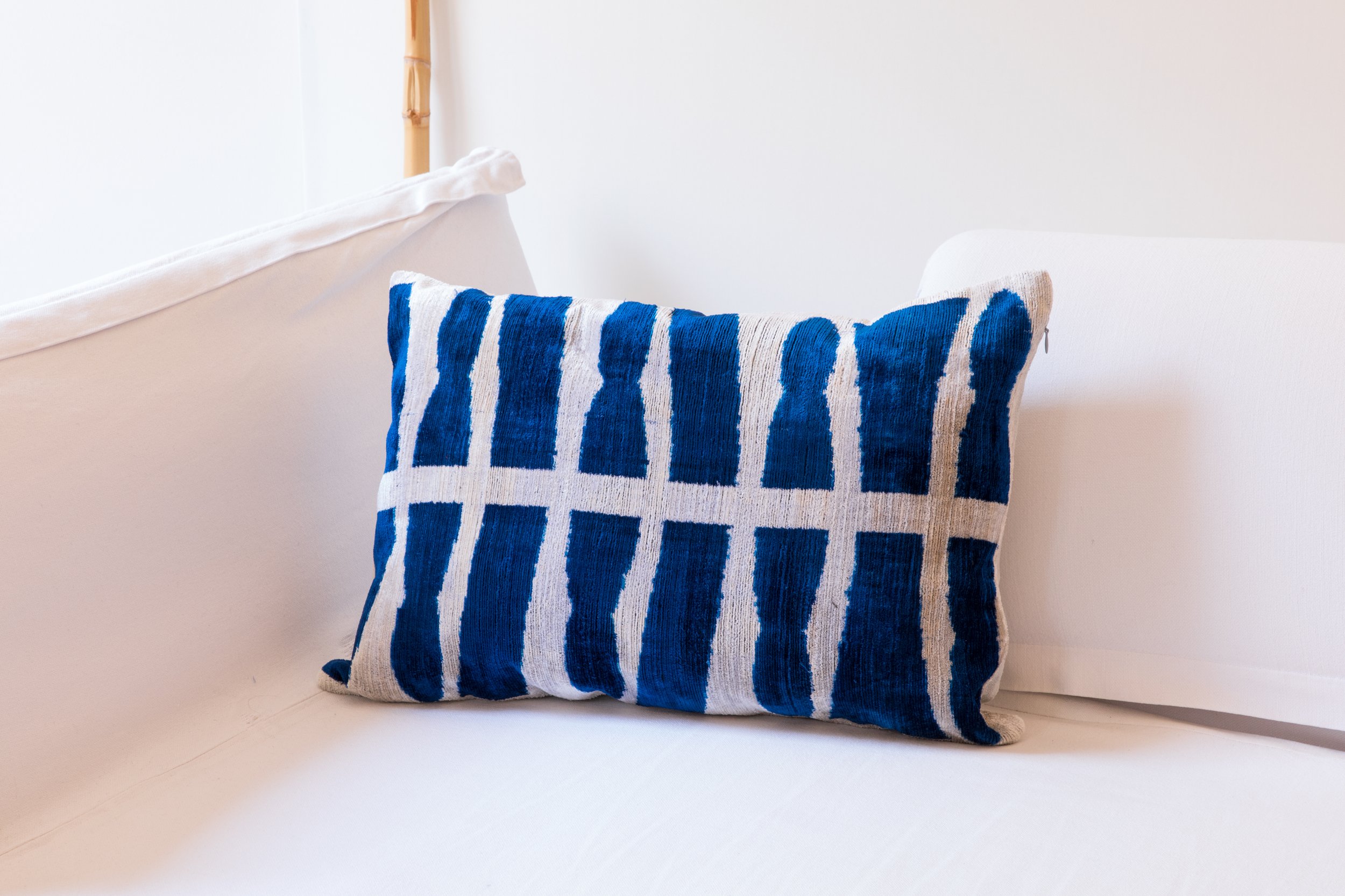 Handwoven Velvet Ikat Cover