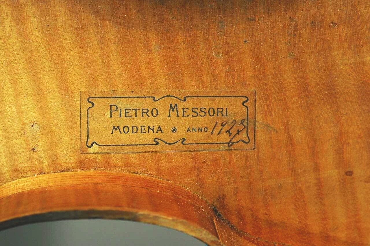 Label from a violin by Pietro Messori, 1927