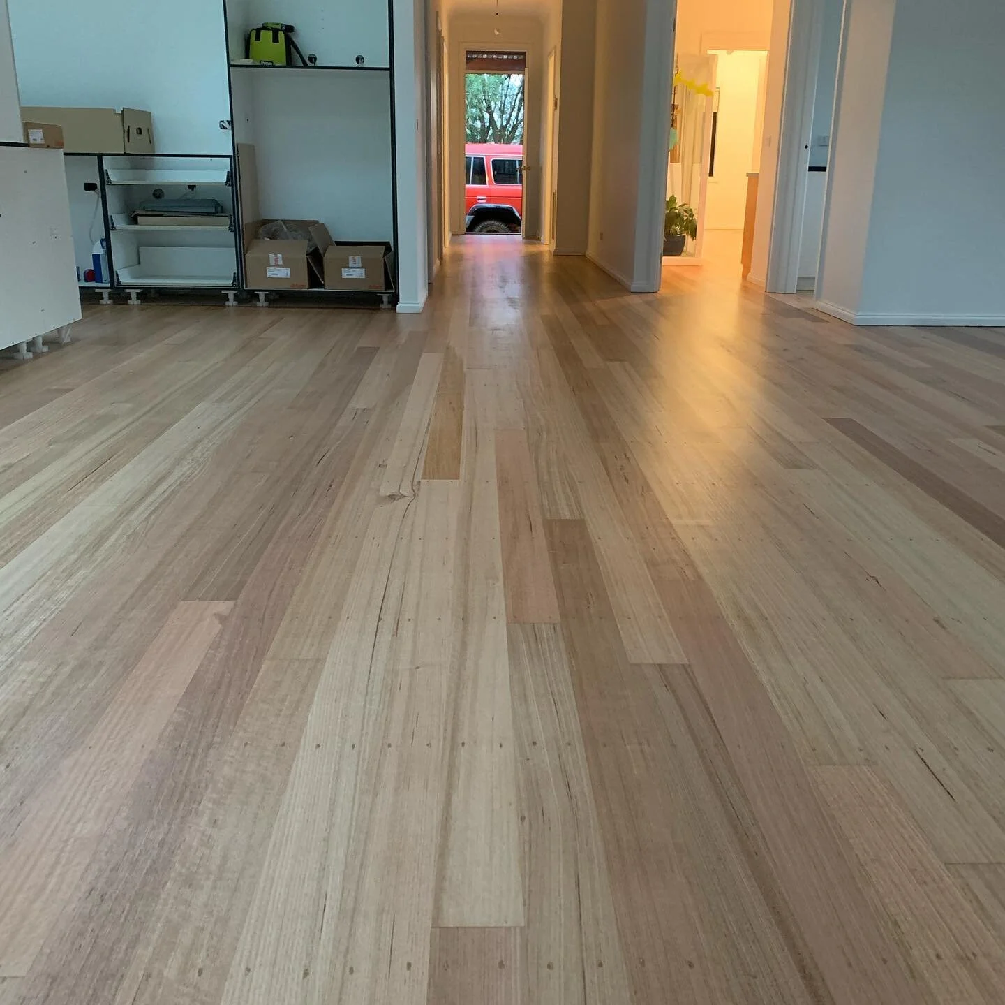 Tasmanian oak floor sanded and finished with Loba 2K duo Matt 
#blackcattimberflooring #blackcatfloors #timberflooringmelbourne #floorboardinstallation #floorsanding #floorpolishing #floorextension #ecofriendly #experts #waterbased #homedecor #homere