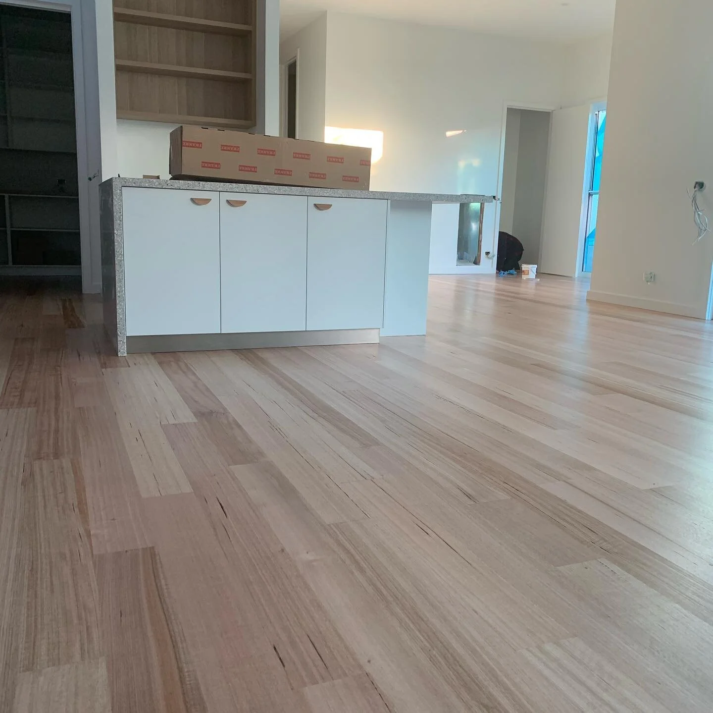 Newly laid Tasmanian oak floor board sanded and finished with #lobaaustralia #easyfinish #matt #timberflooringmelbourne #floorsandingmelbourne #floorpolishing #flooringexperts #tasmanianoakfloors #hardwoodfloors #solidtimberflooring #flooringcontract