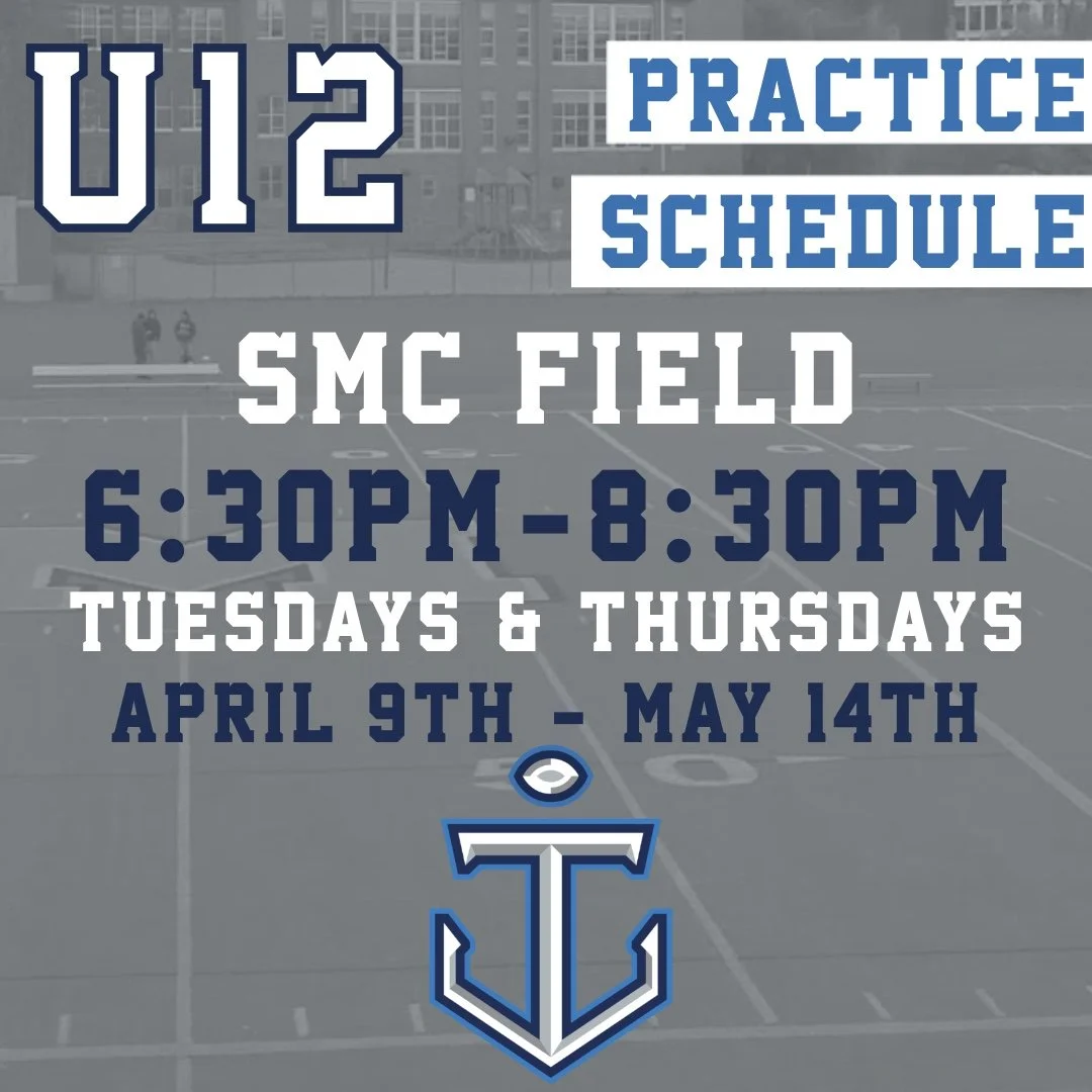 U12 Schedule — Toronto Jr. Argos Football