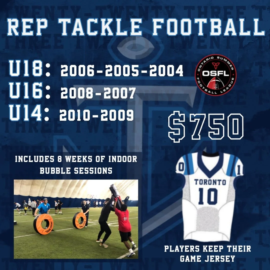 2023 Rep Tackle Registration — Toronto Jr. Argos Football