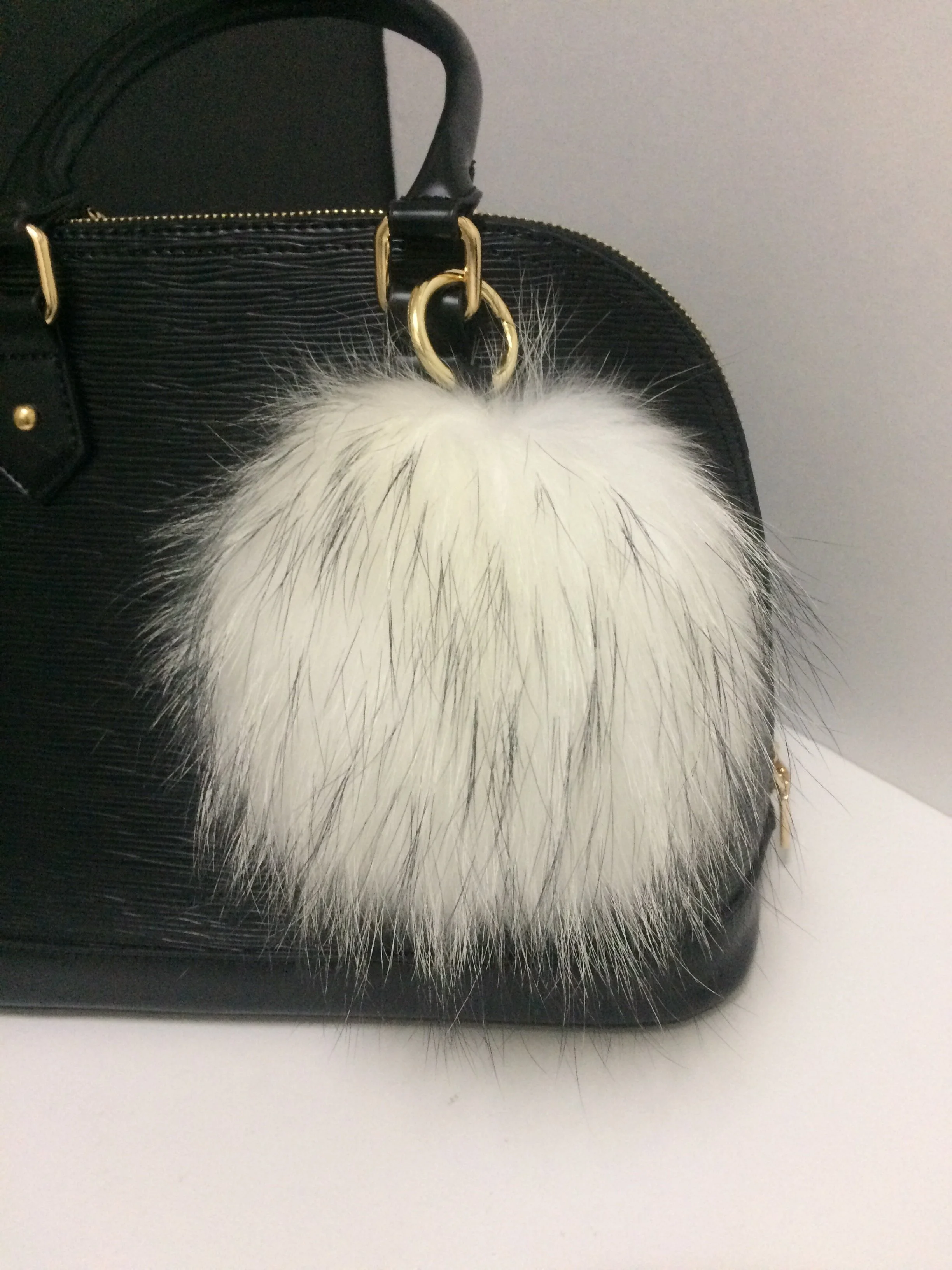 Fur Bag Keychain,  Real Raccoon Bag Charm Keychain