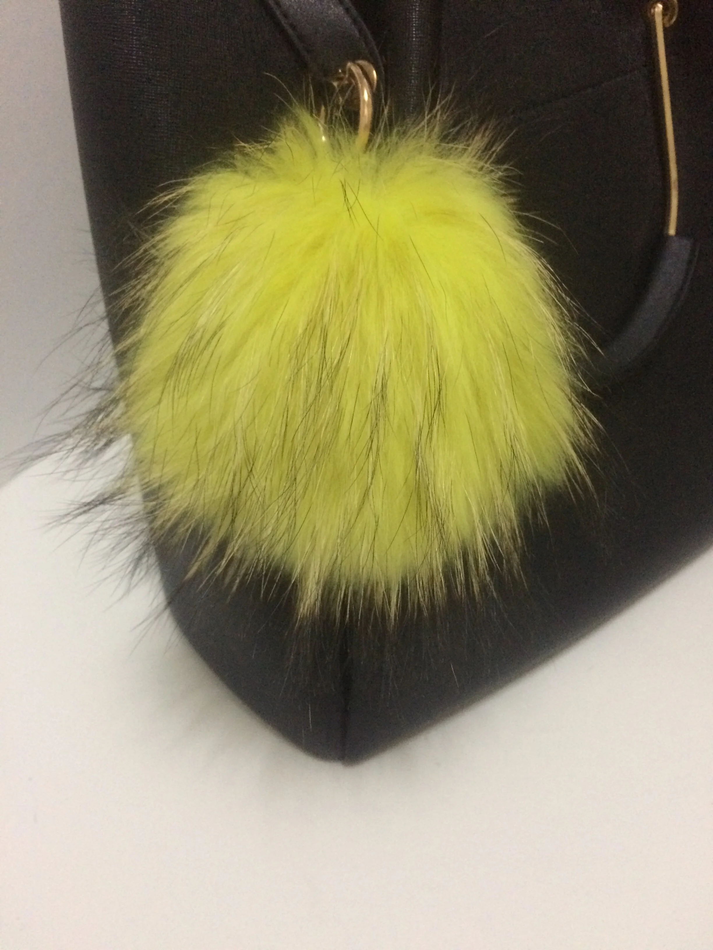 Fur Bag Keychain,  Real Raccoon Bag Charm Keychain