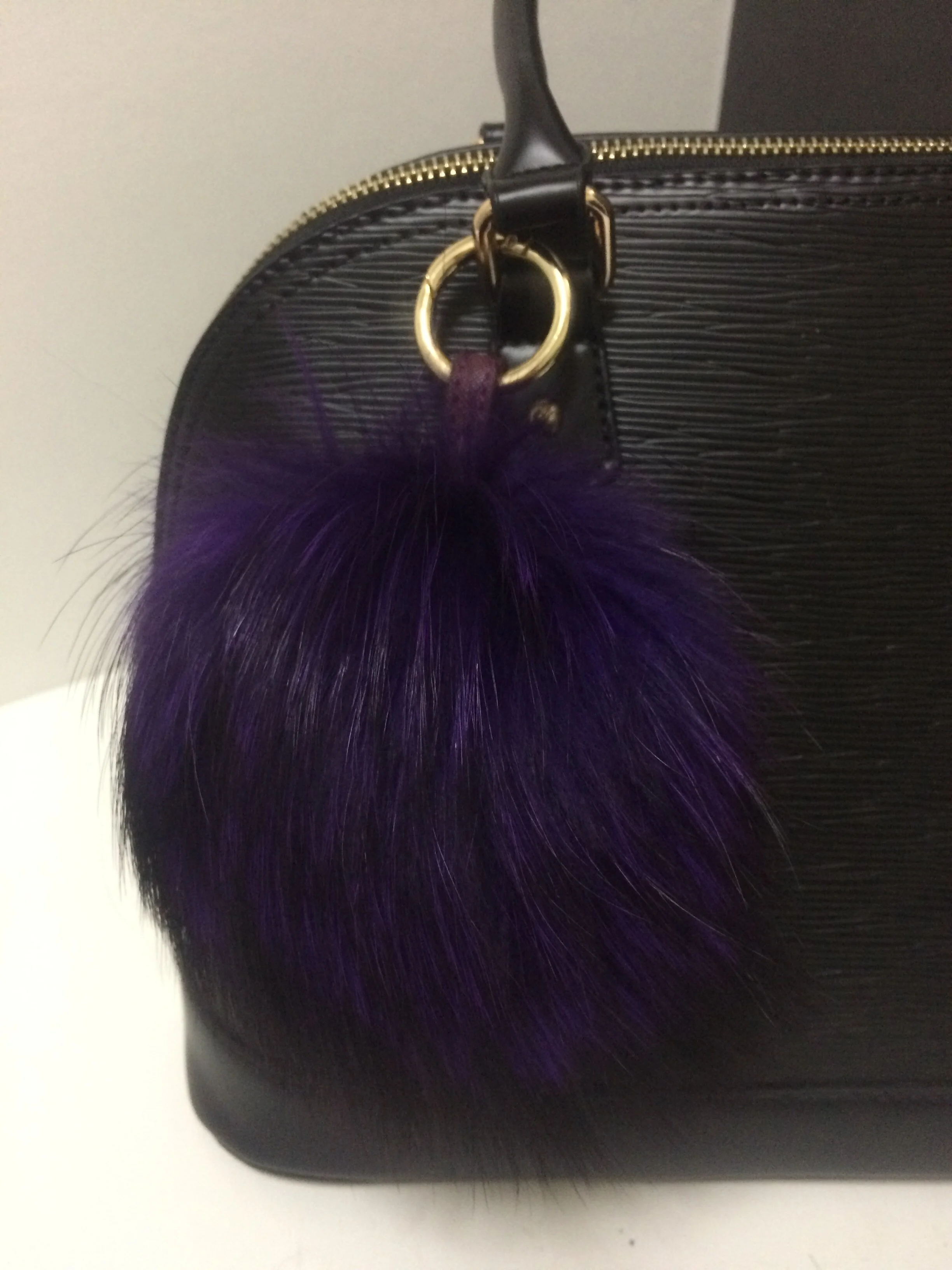 Fur Bag Keychain,  Real Raccoon Bag Charm Keychain