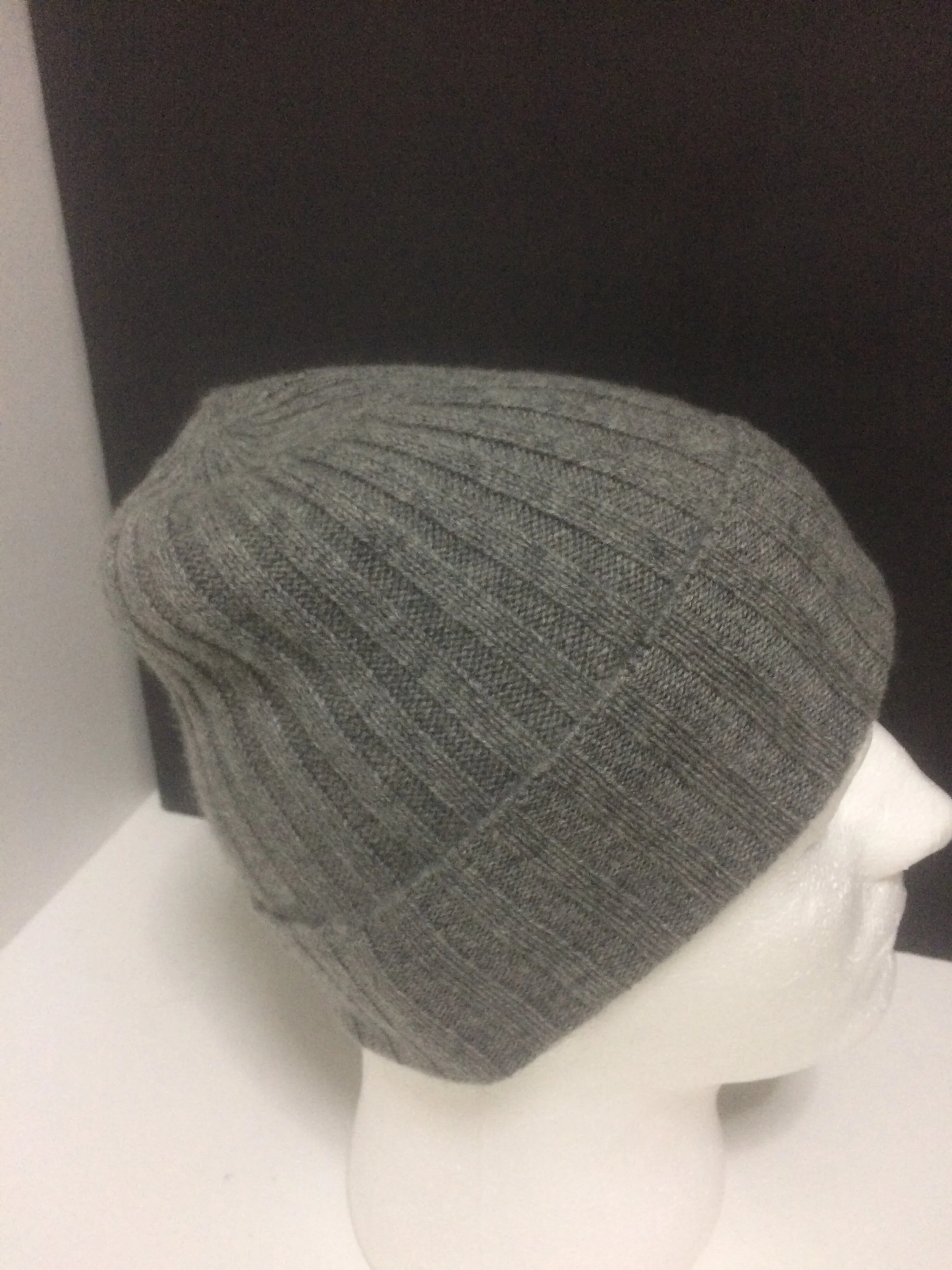 Cashmere Mens Hat,  100% Pure Cashmere Mens Beanie, Fold-over,  Slouchy.