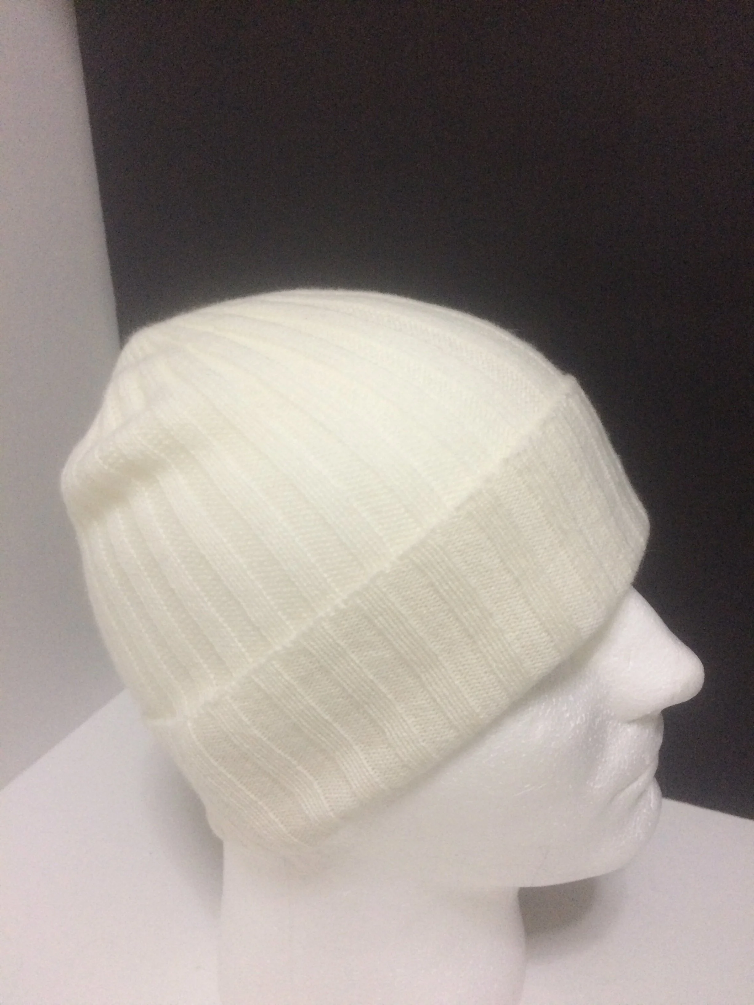 Cashmere Mens Hat,  100% Pure Cashmere Mens Beanie, Fold-over,  Slouchy.