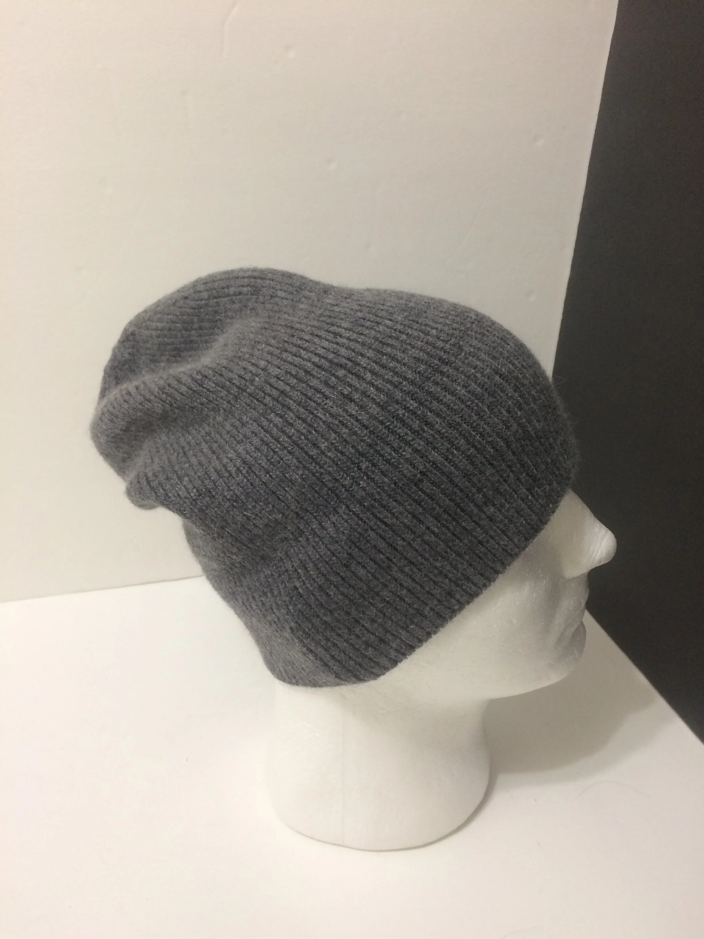 Cashmere  Beanie, Fold-over,  Slouchy.