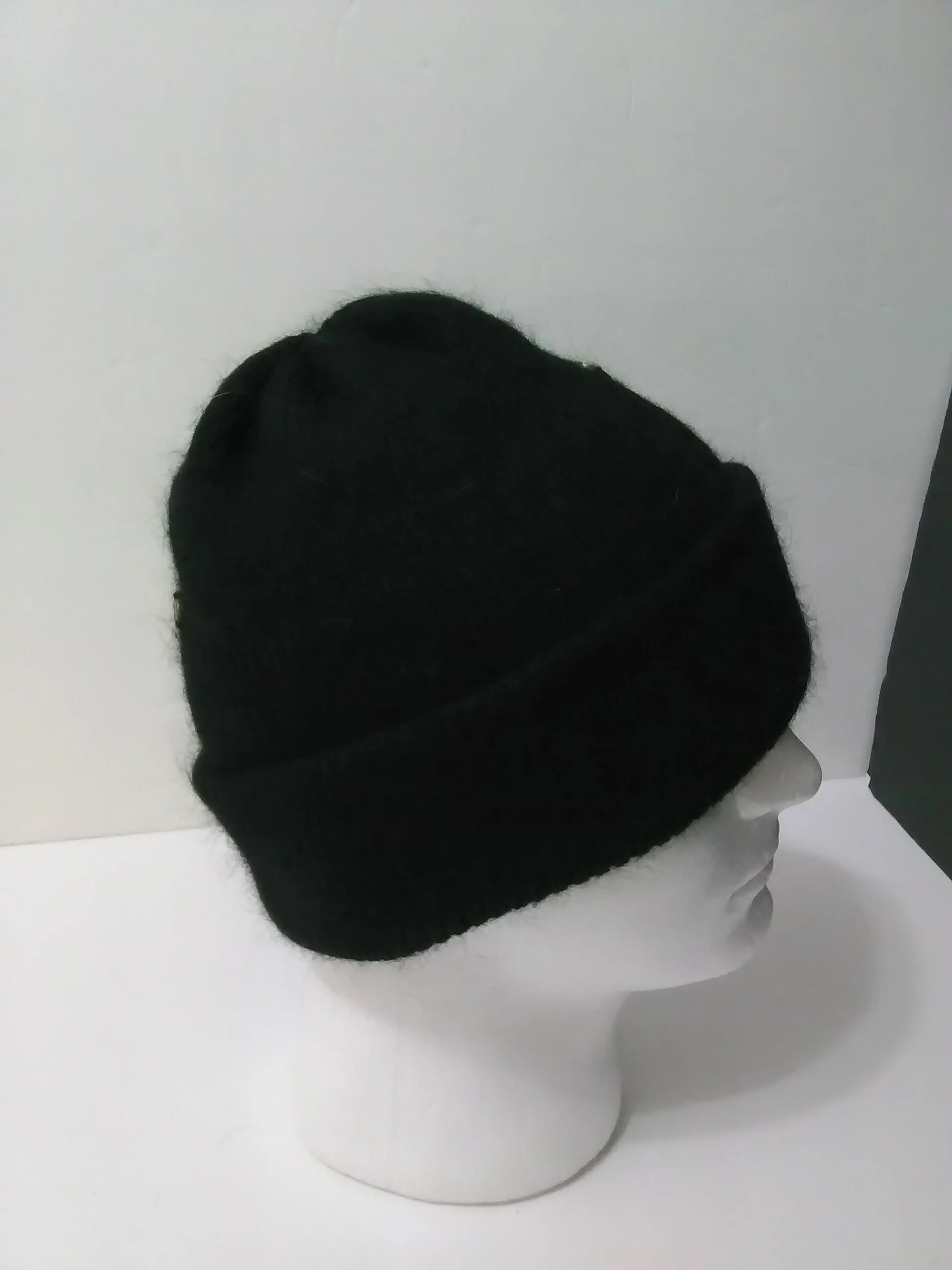 Cashmere  Mens Beanie, Fold-over, Slouchy, Ribbed Hat