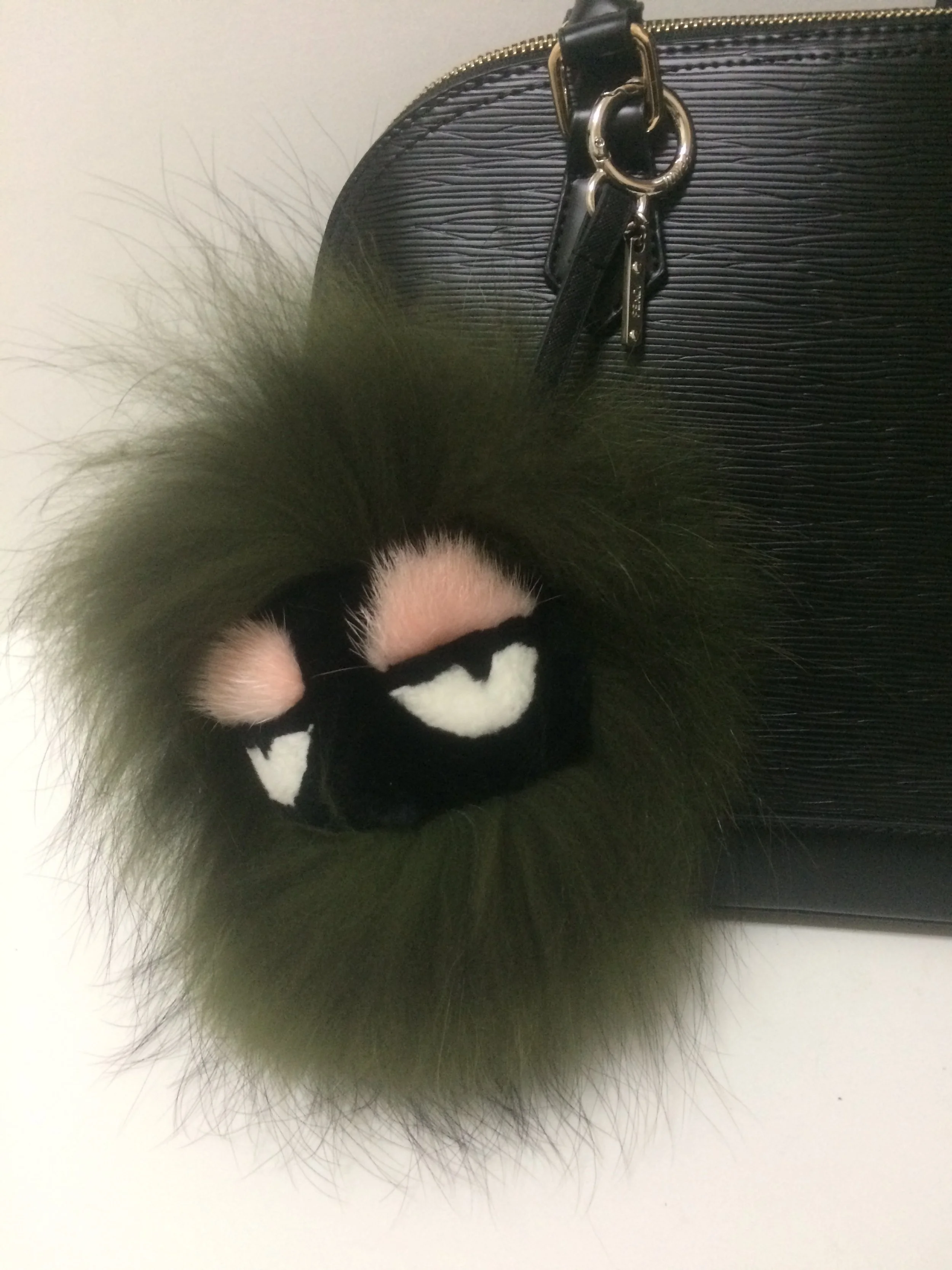 Fur Bag Keychain,  Real Fur Bag Charm Keychain