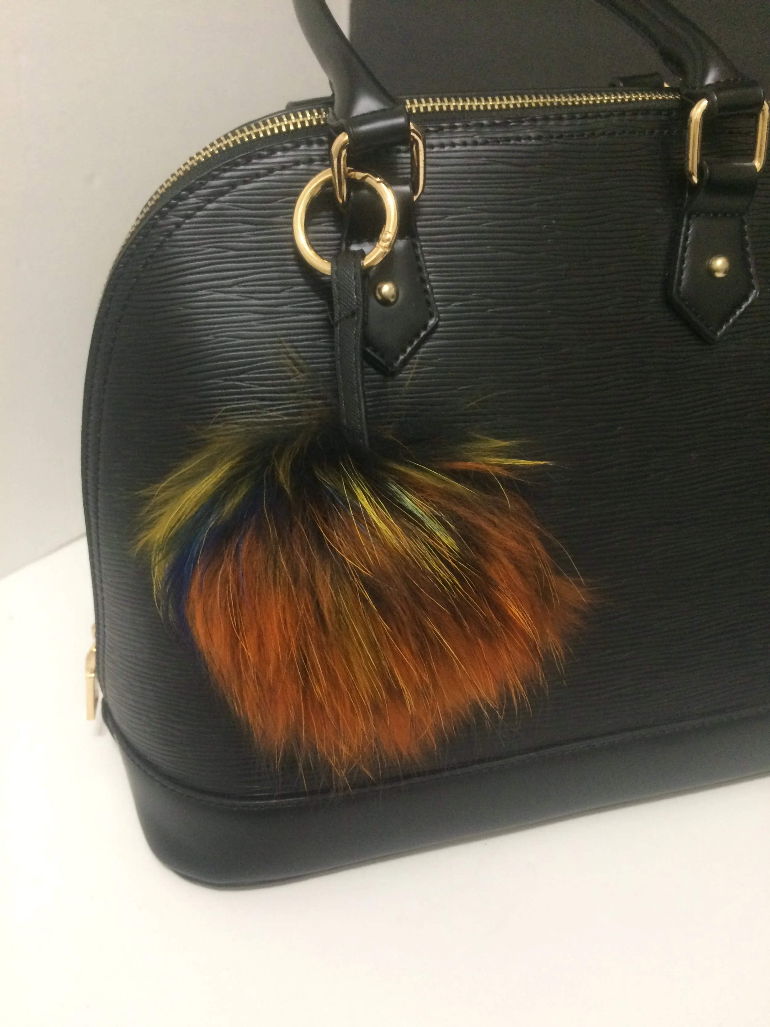 Fur Bag Keychain, Real Raccoon Bag Charm Keychain