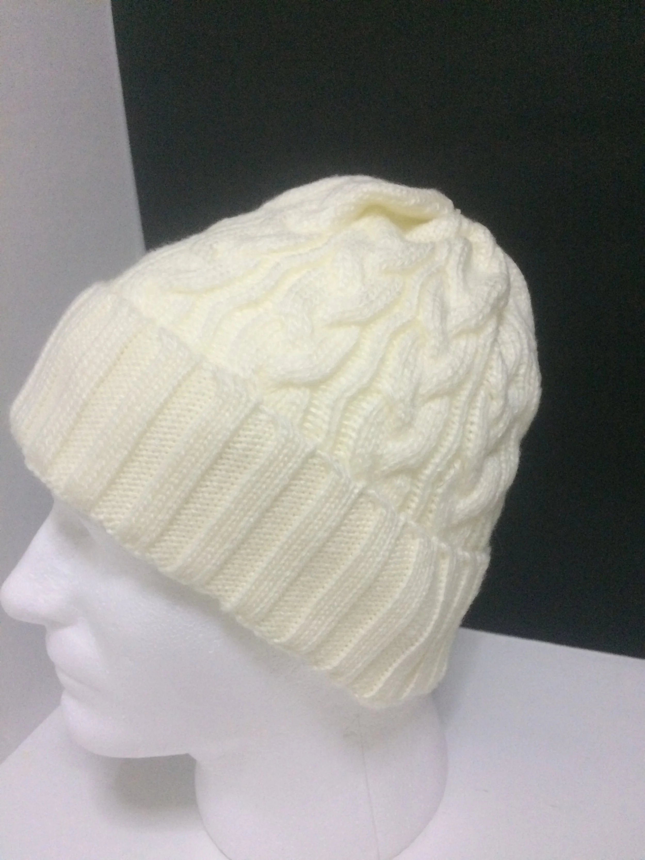 NEW: Mens Hat Fold-over Classic Beanie