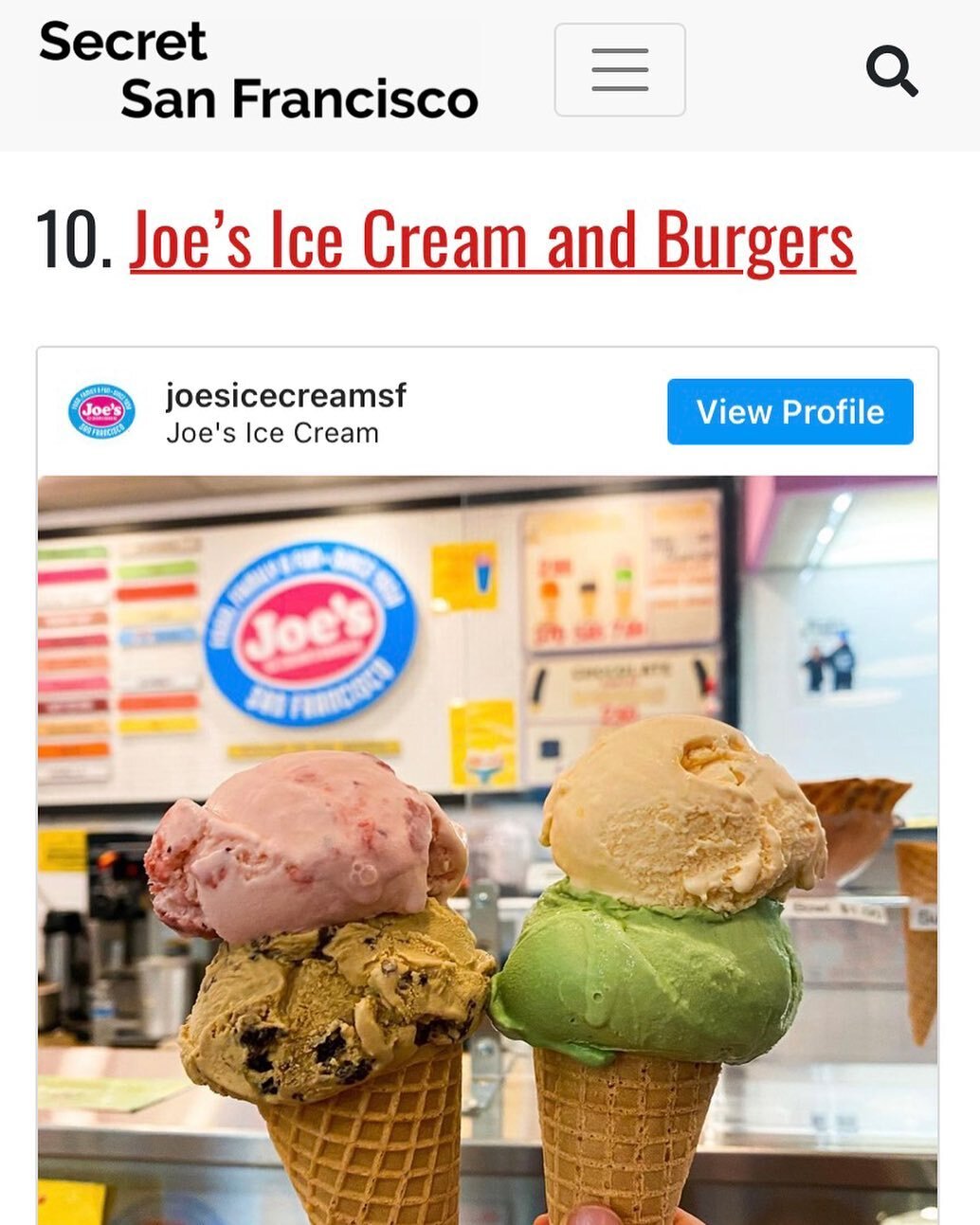 Article by @secret_sanfrancisco : 10 Must-Try Ice Cream Shops in S.F. (and we&rsquo;re one of them!!) It&rsquo;s amazing how San Francisco has so many great  ice cream shops. We love our sweet city! ❤️ ⠀

Source: https://secretsanfrancisco.com/best-i