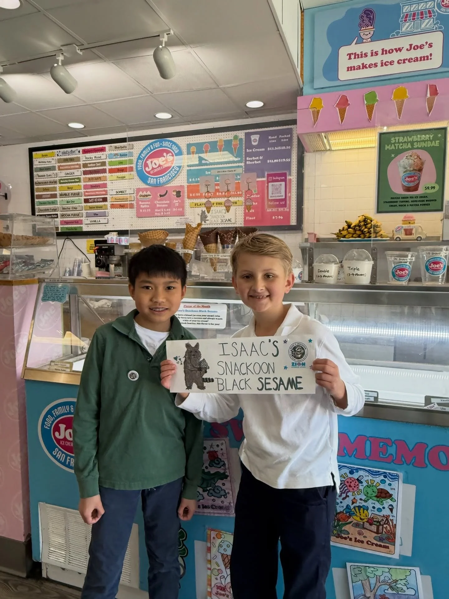 This is one of our favorite ways to be part of our local school community! 

This month&rsquo;s Flavor of the Month is Isaac&rsquo;s Snackoon Black Sesame, named through a Zion school fundraiser! Isaac chose black sesame and gave it the best name! 🦝