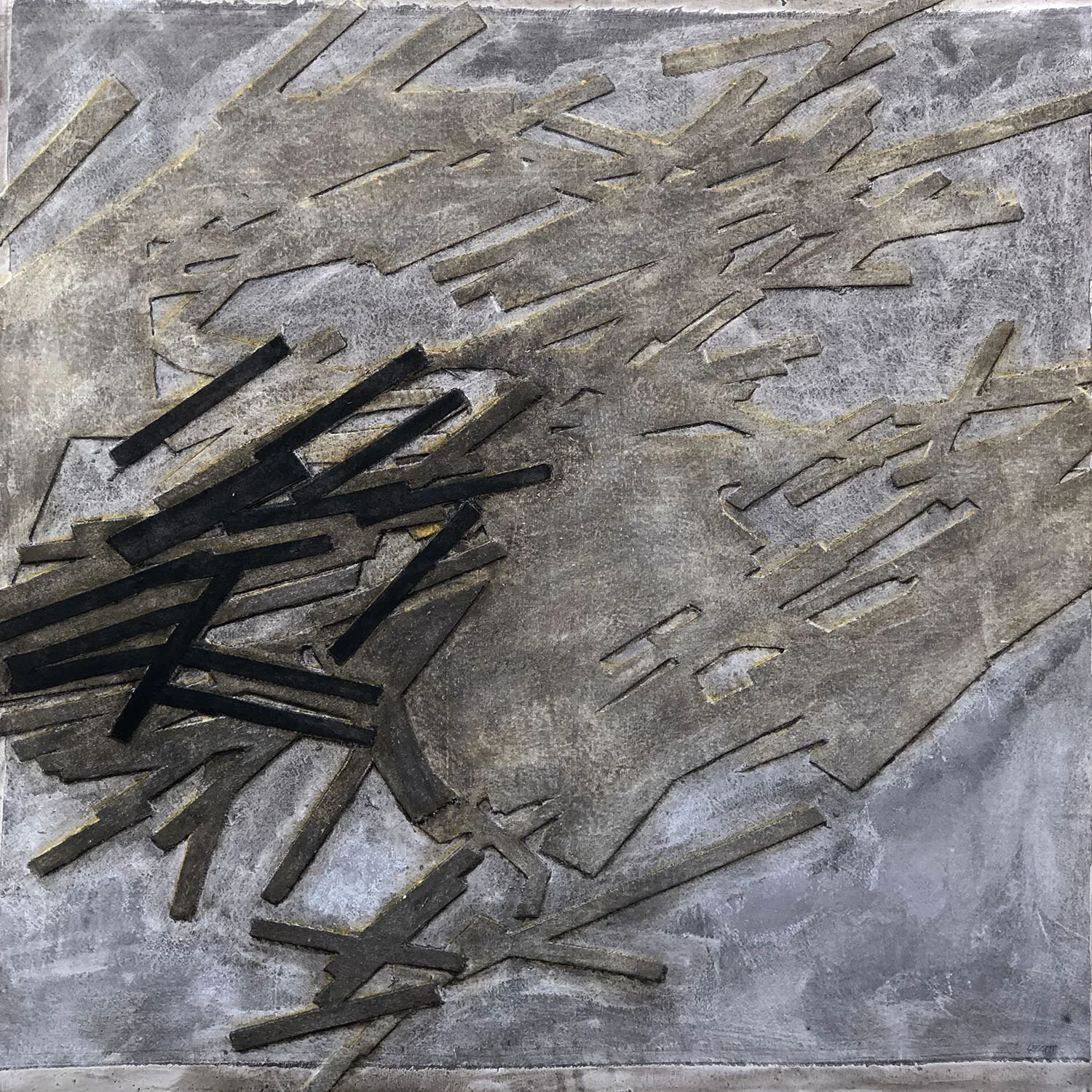 COLORADO MINING CLAIMS - 48”x48” mixed media on canvas