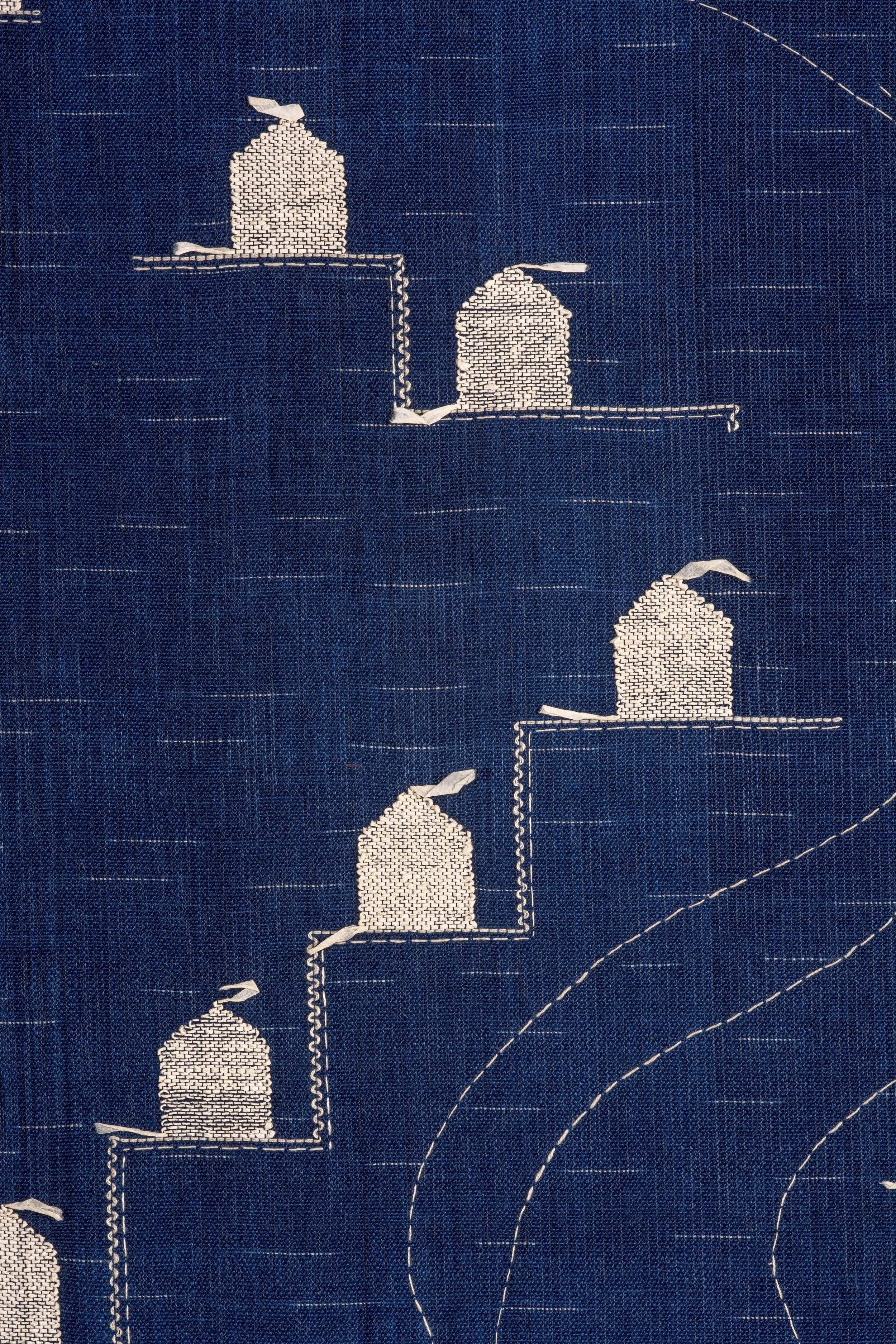 Village by a River - detail