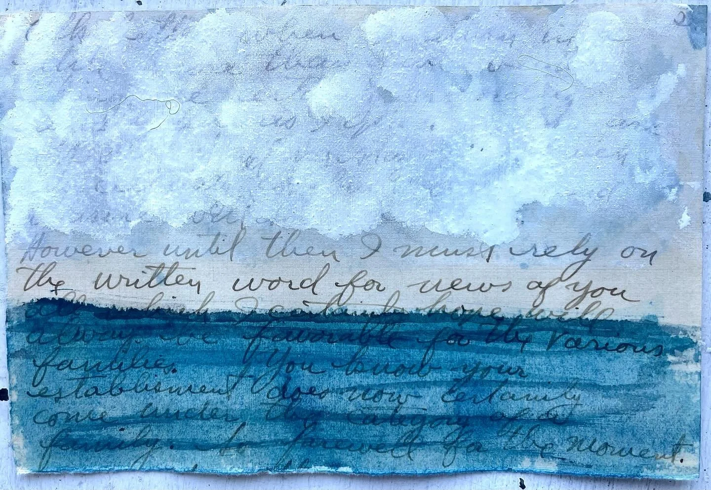 &quot;I must rely on the written word for news of you&quot;

What a sweet invitation from a brother to a sister. A letter from my great uncle Jack to his sister Susan on the birth of her daughter, my mother. 

I'm out here on this rock of 4.5 acres, 