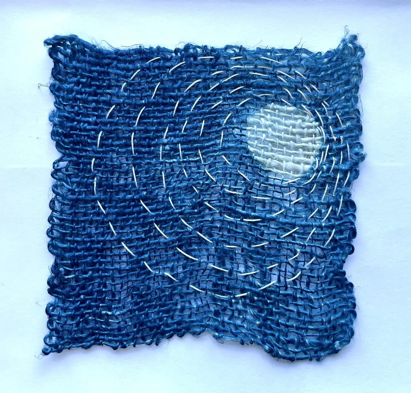 Concentric Nebula
🌟
Galaxy Nebula 
🌟
Some indigo wrapped stones, 
Brick fragments awaiting cozies
Sights around Monhegan 
🌿
 Seaweed print on turmeric 
Watercolor skies. 
💙💦💙
12 miles away from the continent. A different pace. 
🌿🌟💦💙
#croche