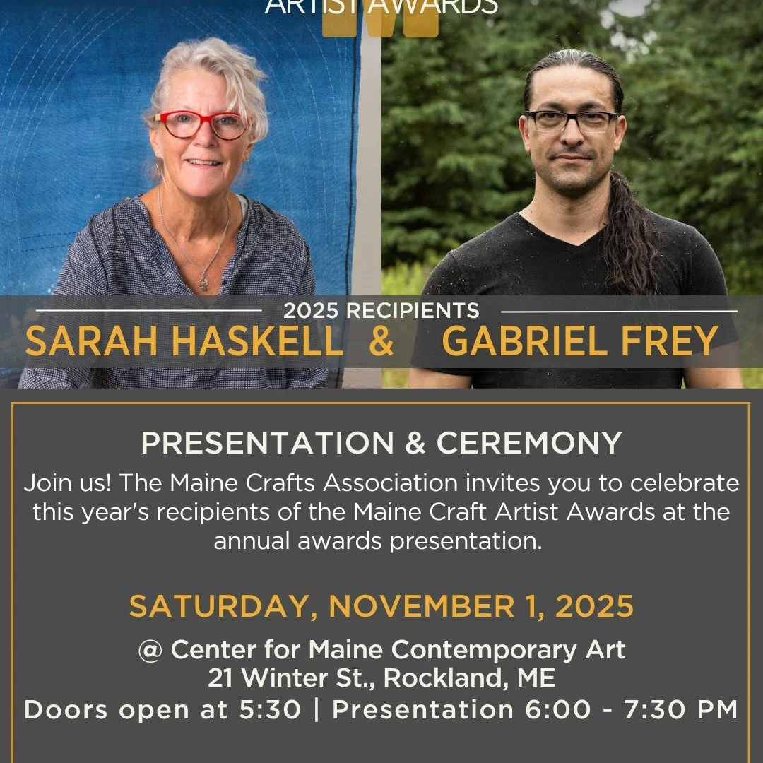 Honored and humbled by this award.

I hope you might join me to celebrate.
💫
Annual Awards Presentation &amp; Ceremony 
Saturday, November 1. 
Center for Maine Contemporary Art | 21 Winter St. Rockland, ME
Doors open at 5:30 PM | Presentation to sta